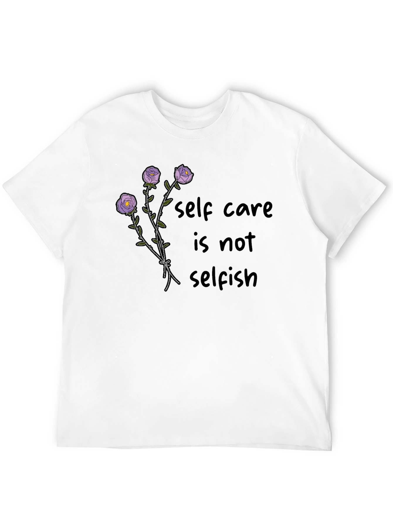 Black Self Care Roses T-Shirt - Soft Cotton, Stylish Design view 12