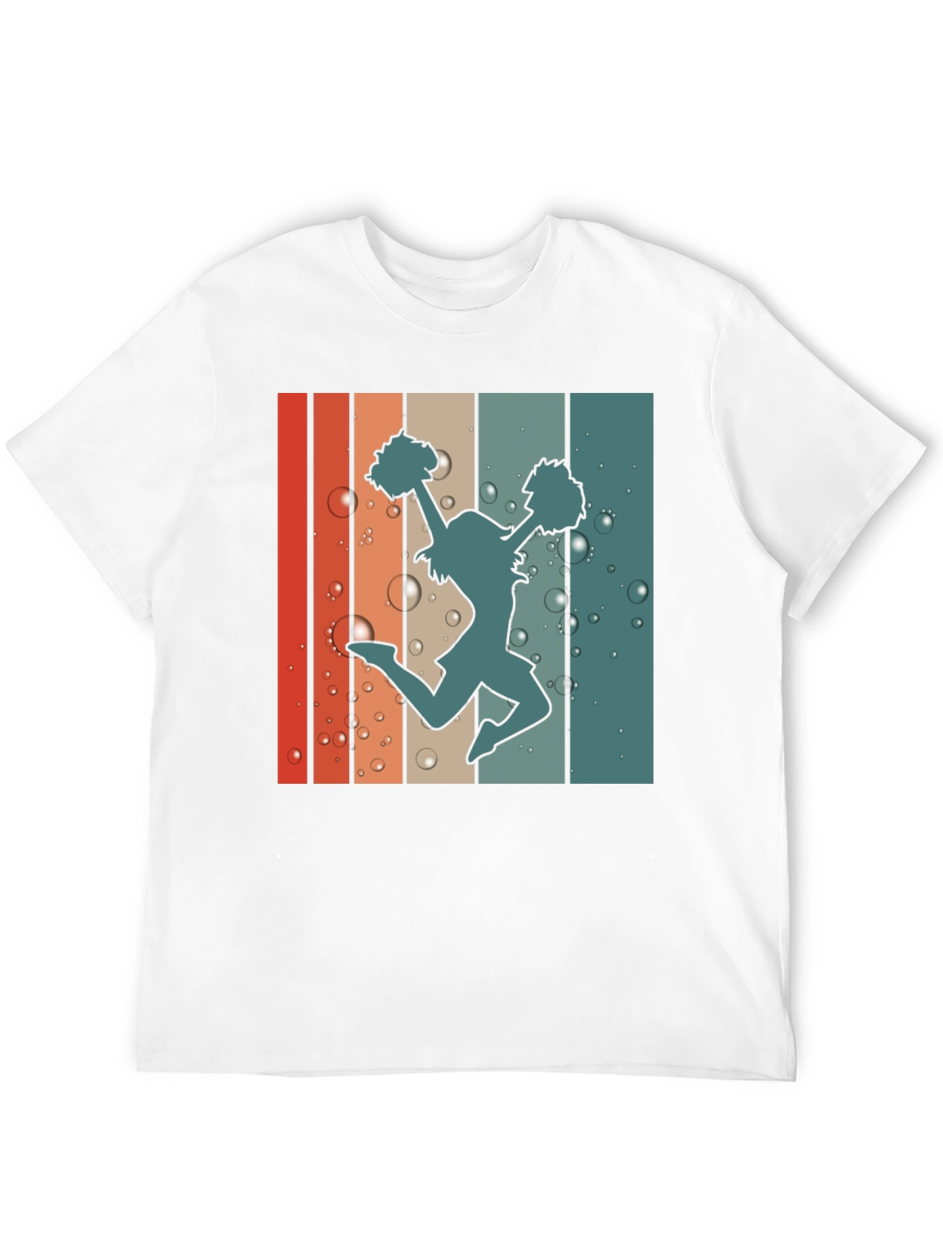 Black Retro Cheerleader Graphic T-Shirt - Black view 12