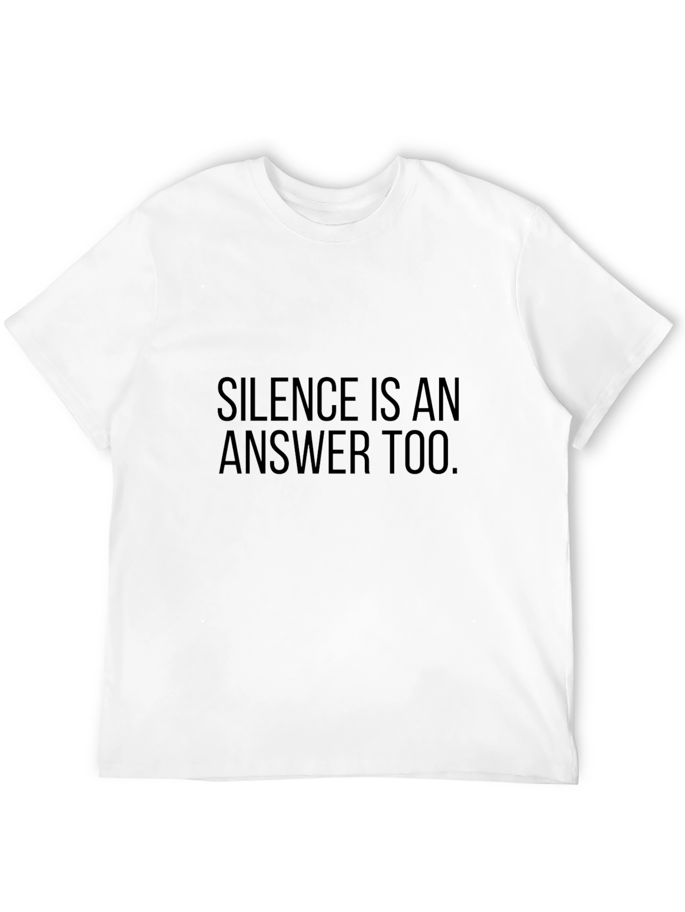 Black Silence is an Answer Tee - Mens Graphic T-Shirt view 12