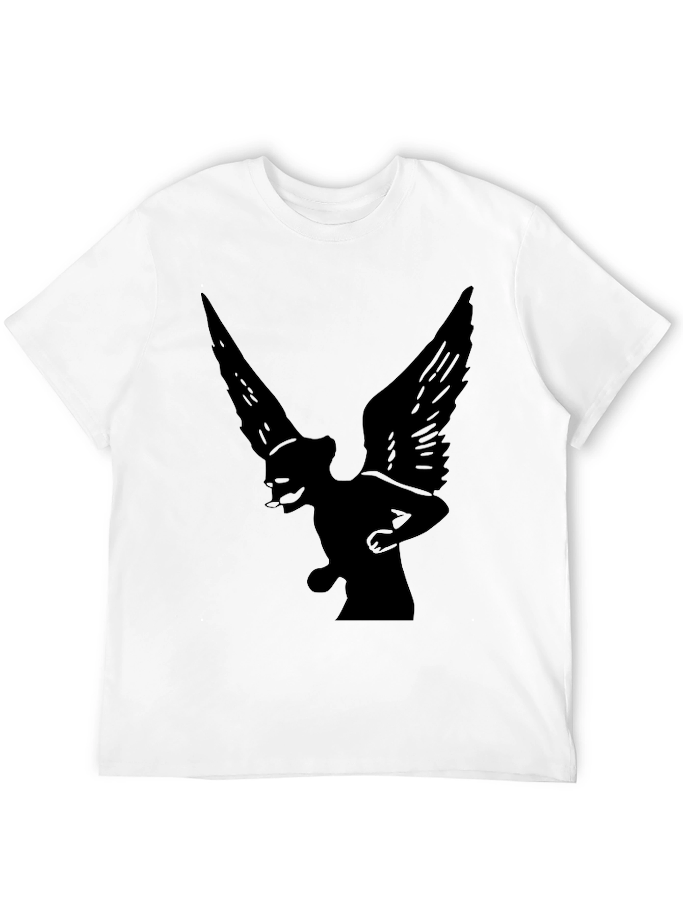 Black Angel Winged T-Shirt - Black Graphic Tee view 12