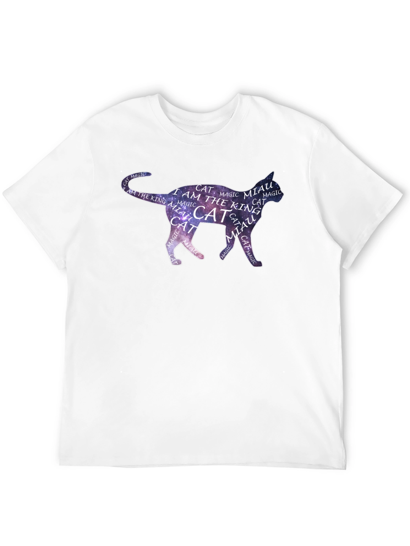 Black Cosmic Cat T-Shirt - Magical Feline Design view 12