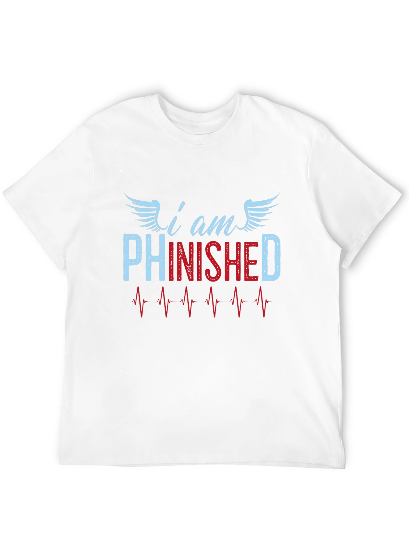 Black I am Phinished T-Shirt - Funny Sarcastic Tee view 12