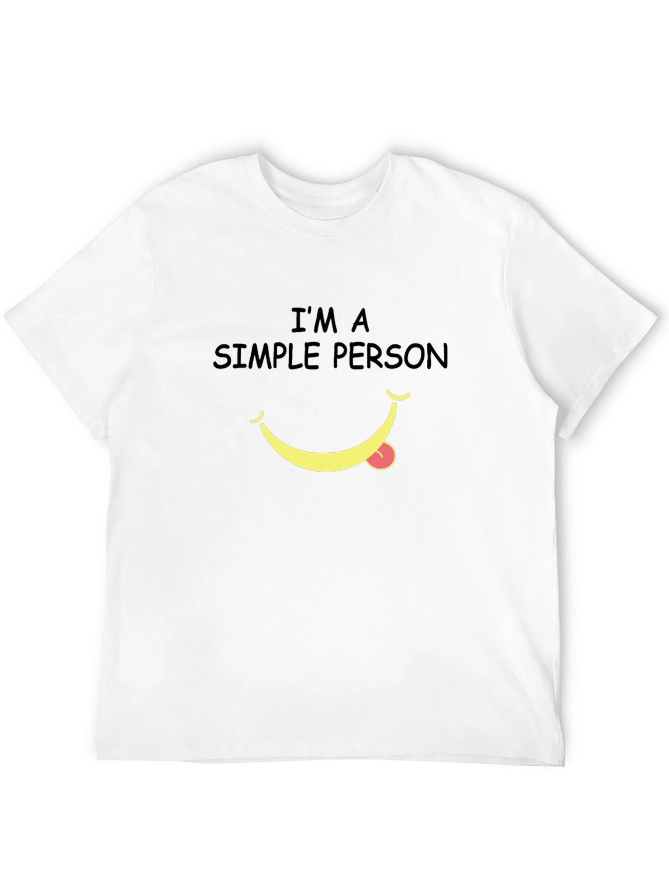 Black Simple Person Smile Graphic Tee - Soft Cotton Blend view 12