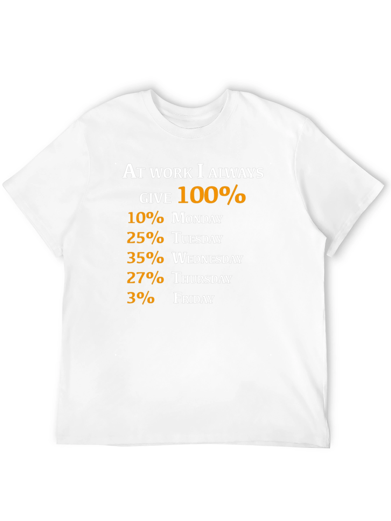 Black Funny Work Week T-Shirt: 100% Commitment view 12