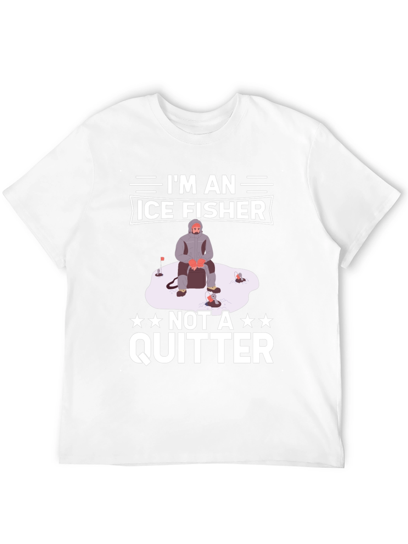 Black Ice Fisher T-Shirt - Not A Quitter! view 12