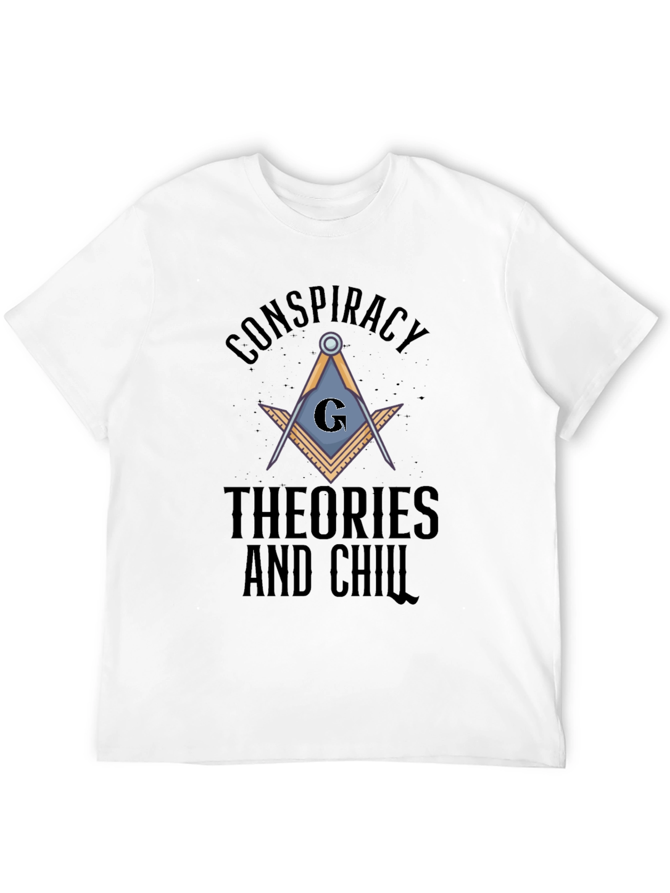 Black Conspiracy Theories and Chill Graphic T-Shirt view 12