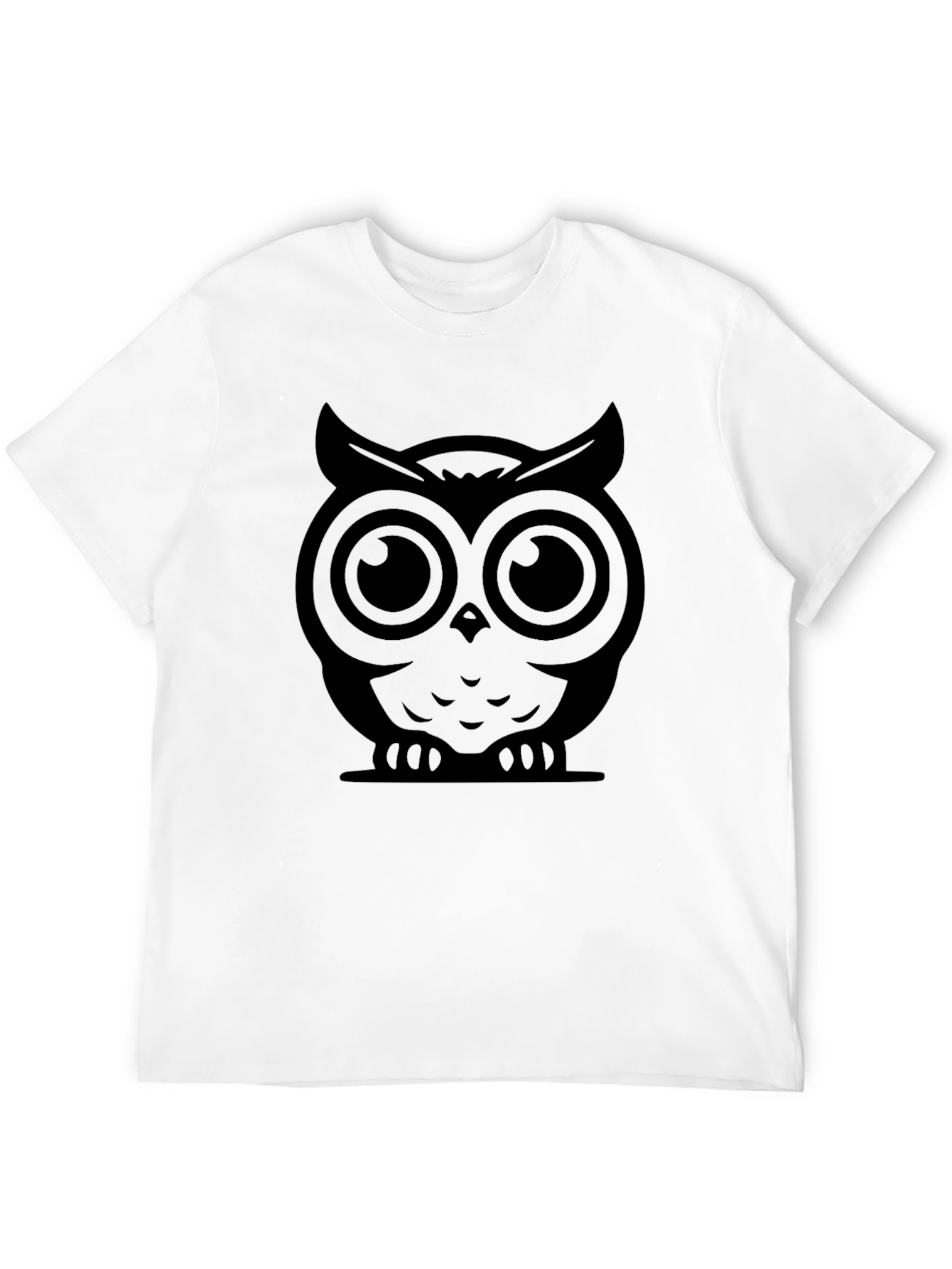 Black Owl Graphic Black T-Shirt view 12