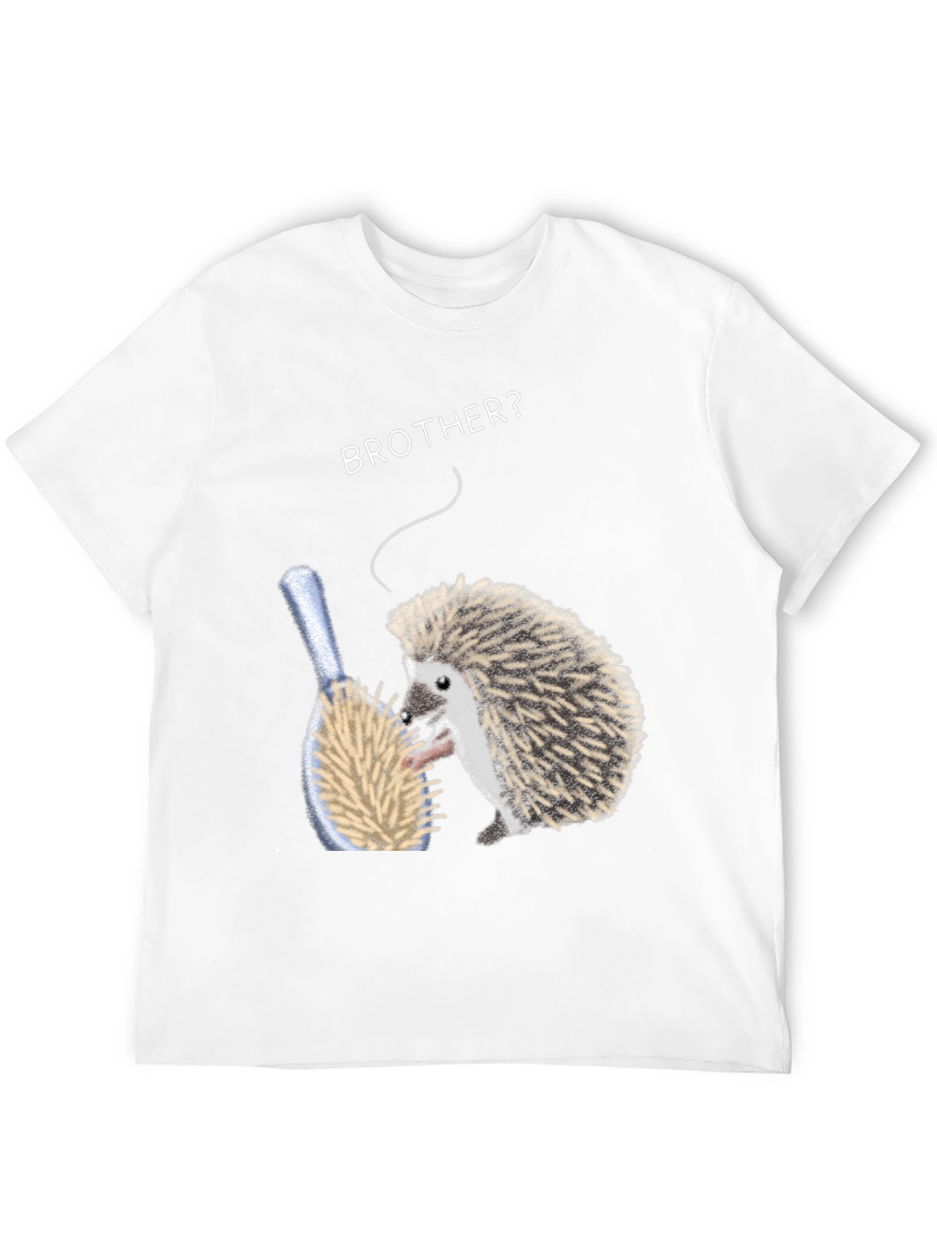 Black Brother Hedgehog Graphic Tee - Quirky Animal Shirt view 12