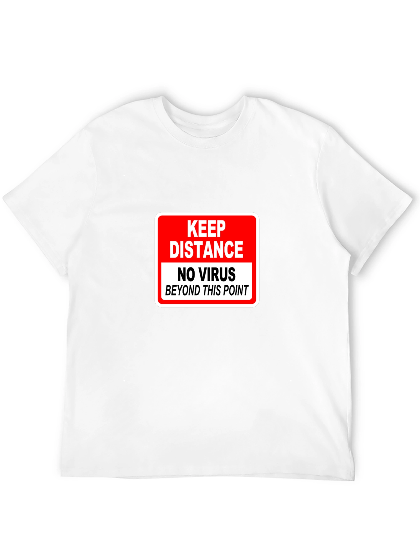 Black Keep Distance Virus-Free Black Graphic Tee view 12