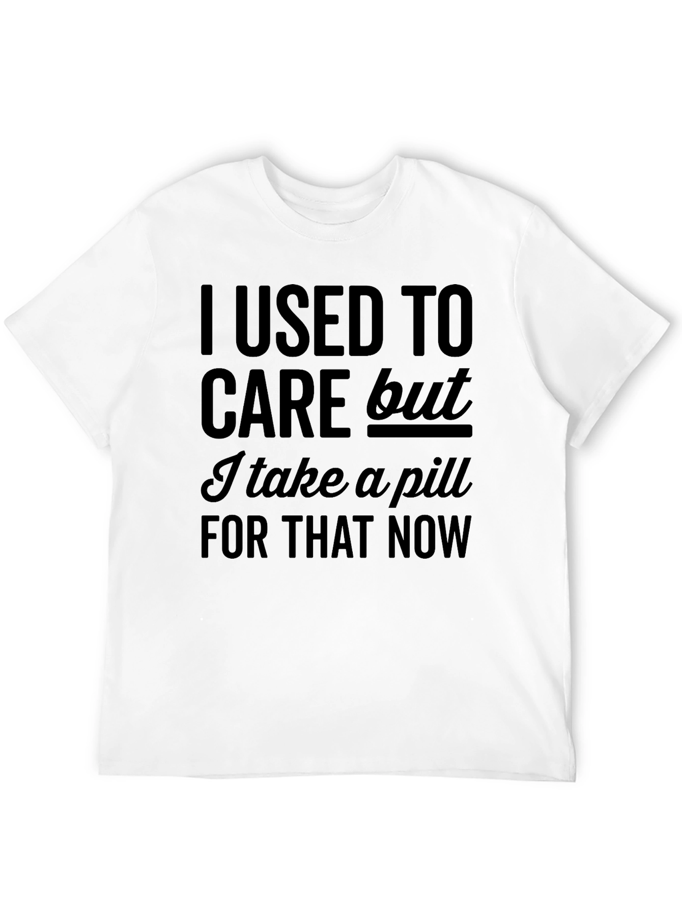 Black I Used To Care Funny Graphic Tee view 12