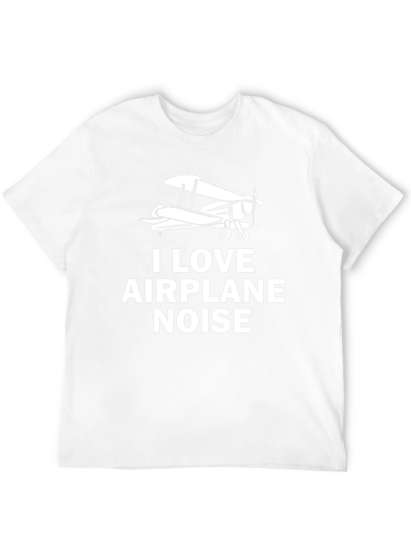 Black I Love Airplane Noise Black T-Shirt view 12