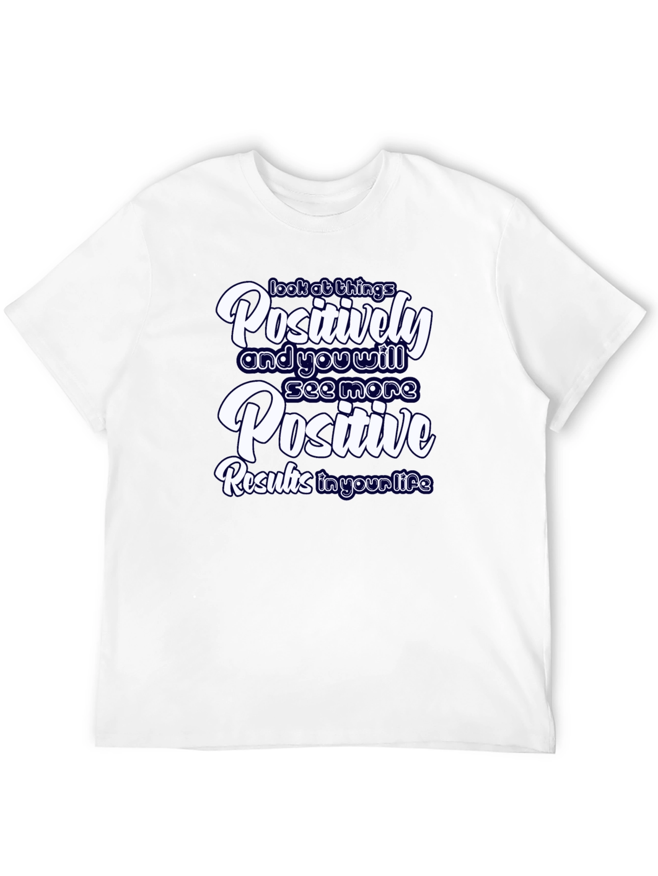 Black Positive Results Graphic Tee - Motivational Black T-Shirt view 12