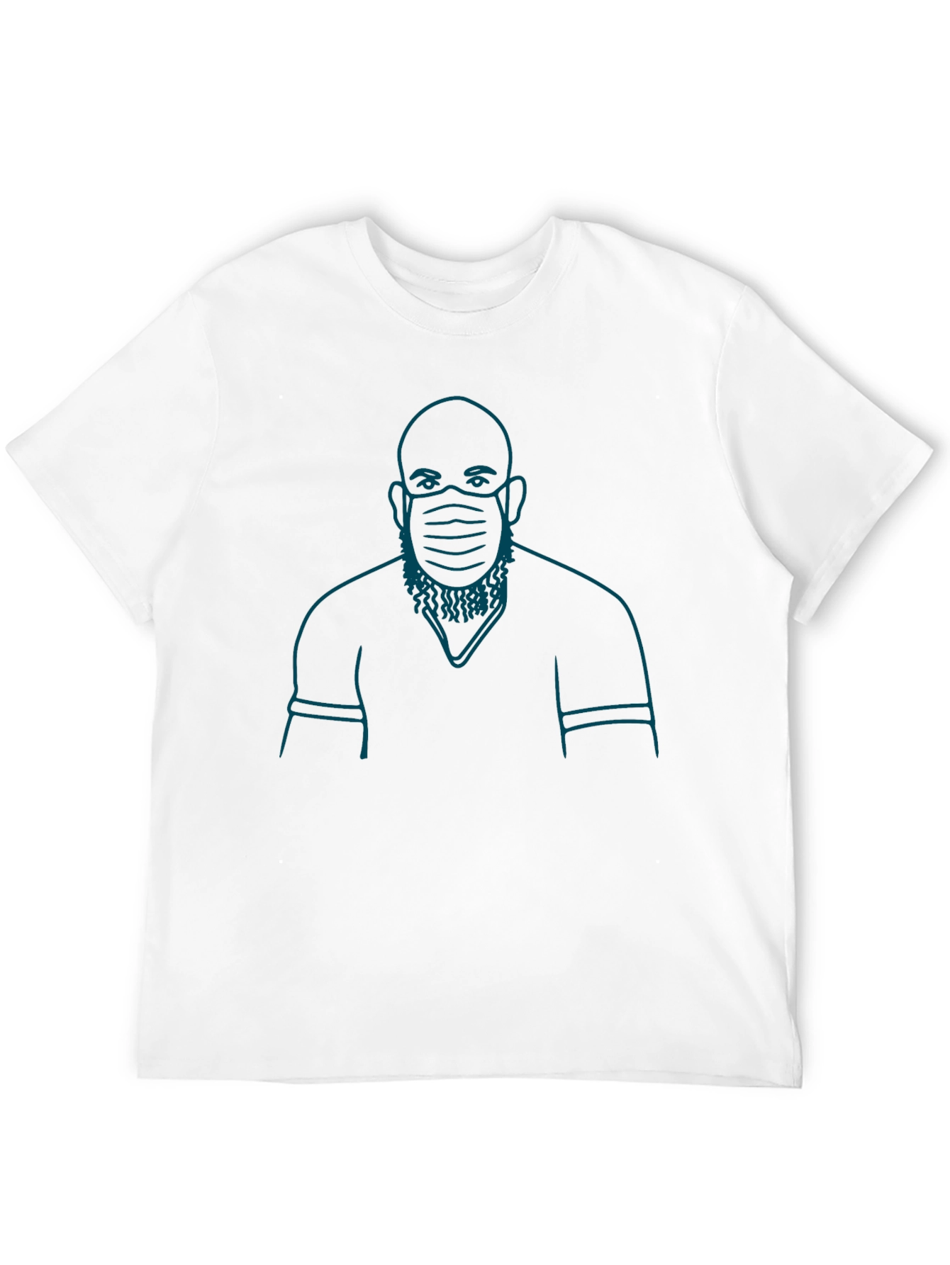 Black Masked Man Graphic T-Shirt - Black view 12