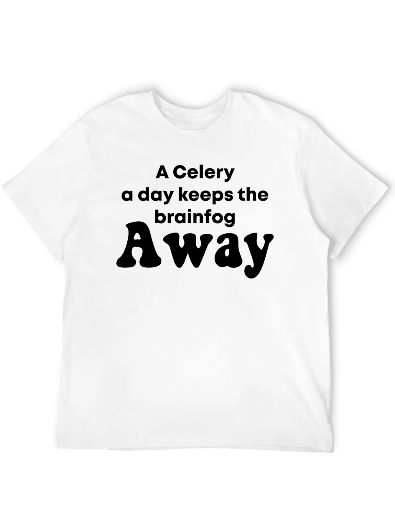 Black Celery a Day Brainfog Away Funny T-Shirt view 12