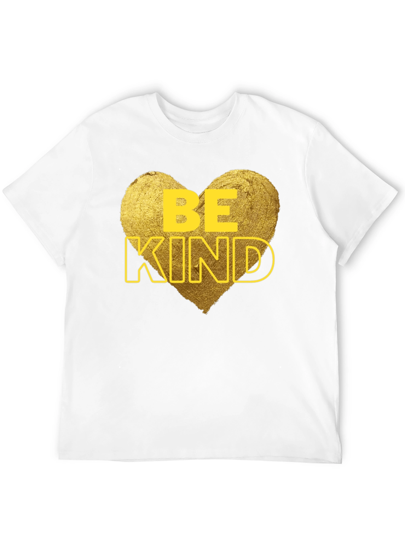 Black Be Kind Heart Graphic Tee - Black Cotton Casual T-Shirt view 12