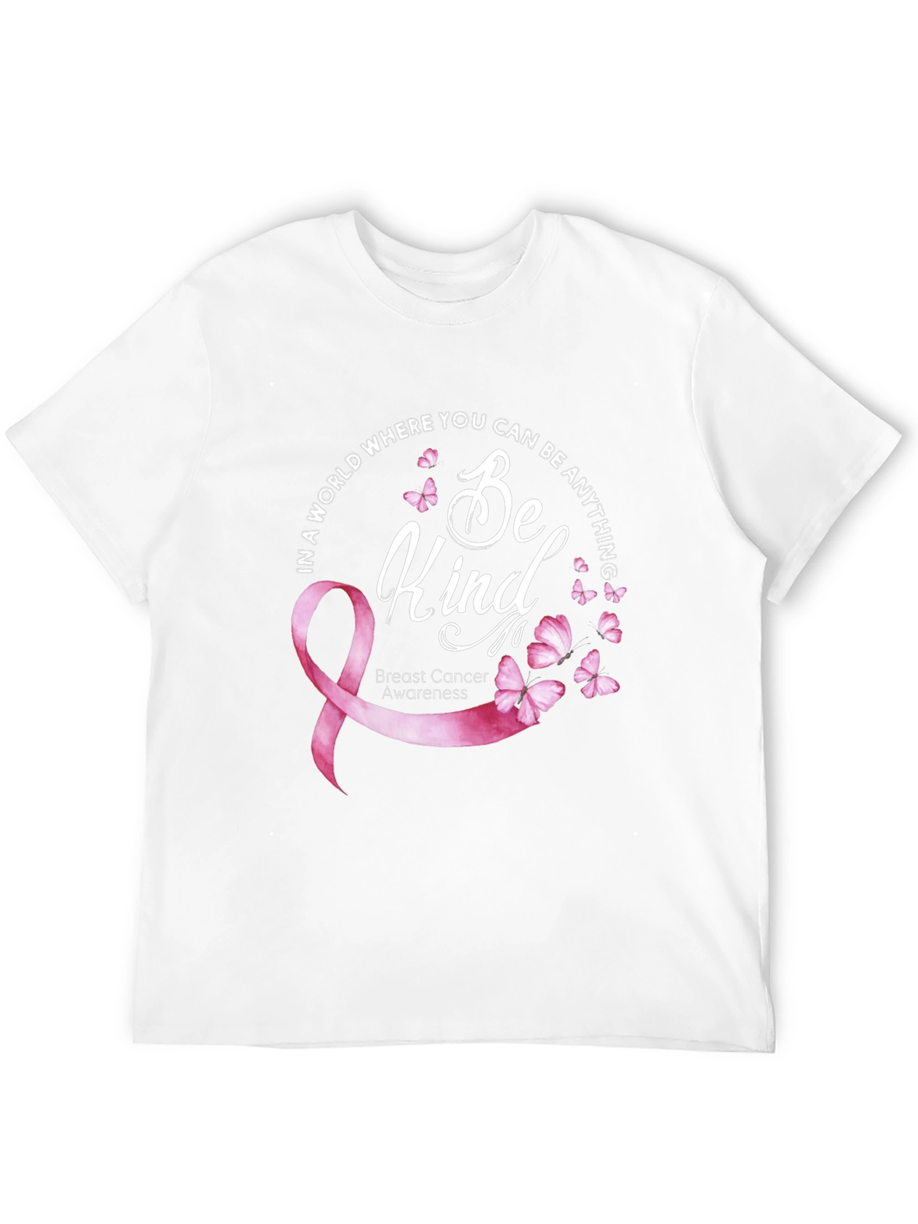 Black Be Kind Breast Cancer Awareness T-Shirt view 12