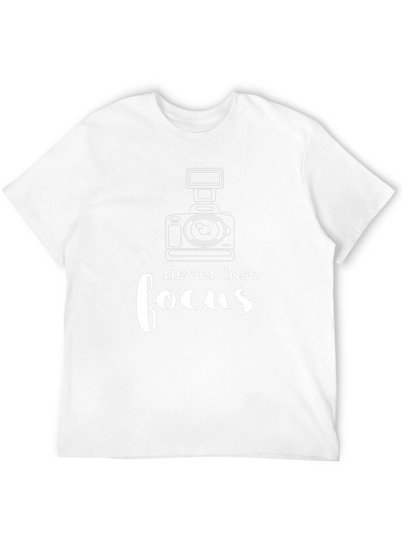 Black Never Lose Focus Camera Graphic Tee view 12