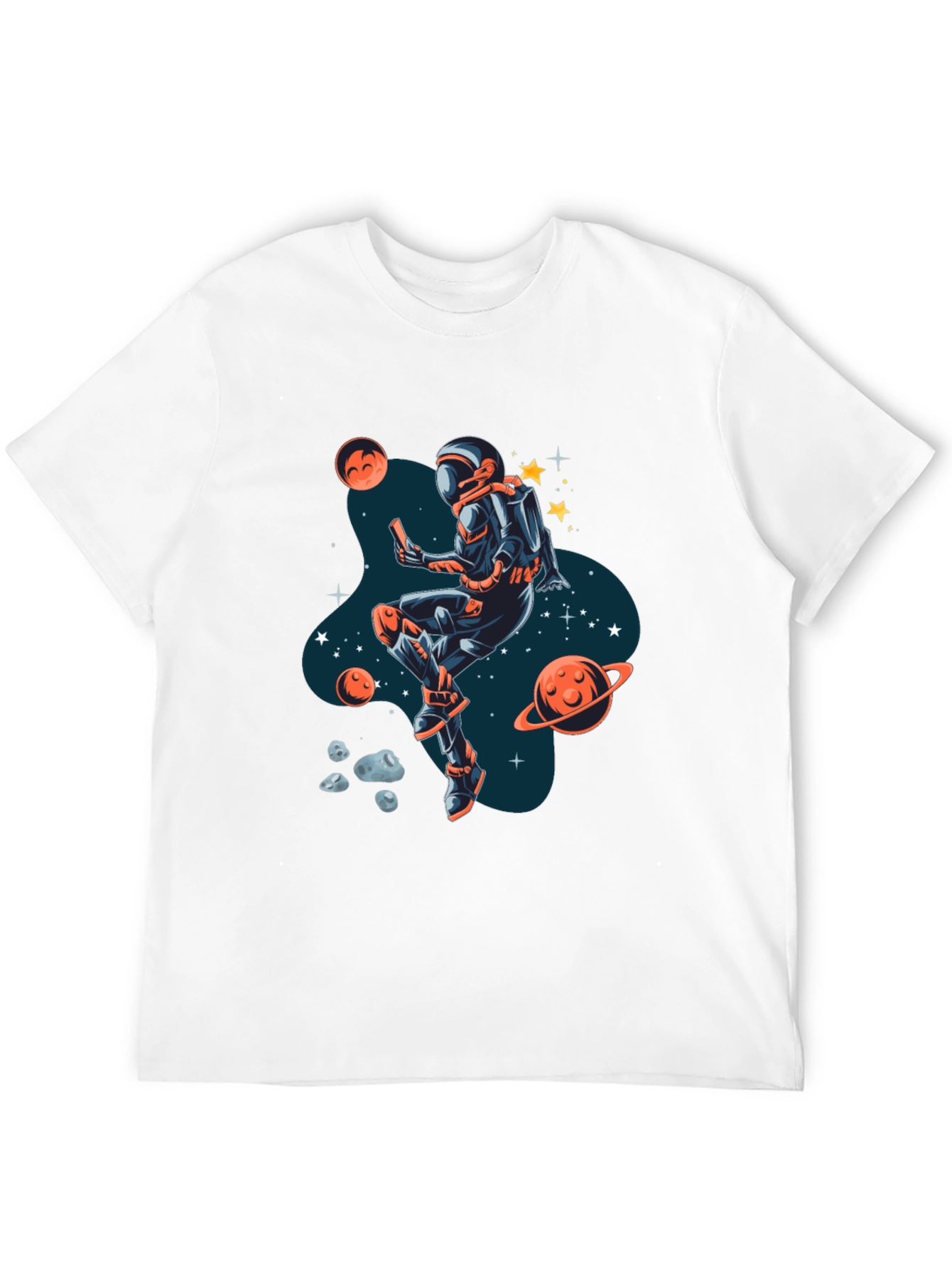 Black Astronaut in Space T-Shirt view 12