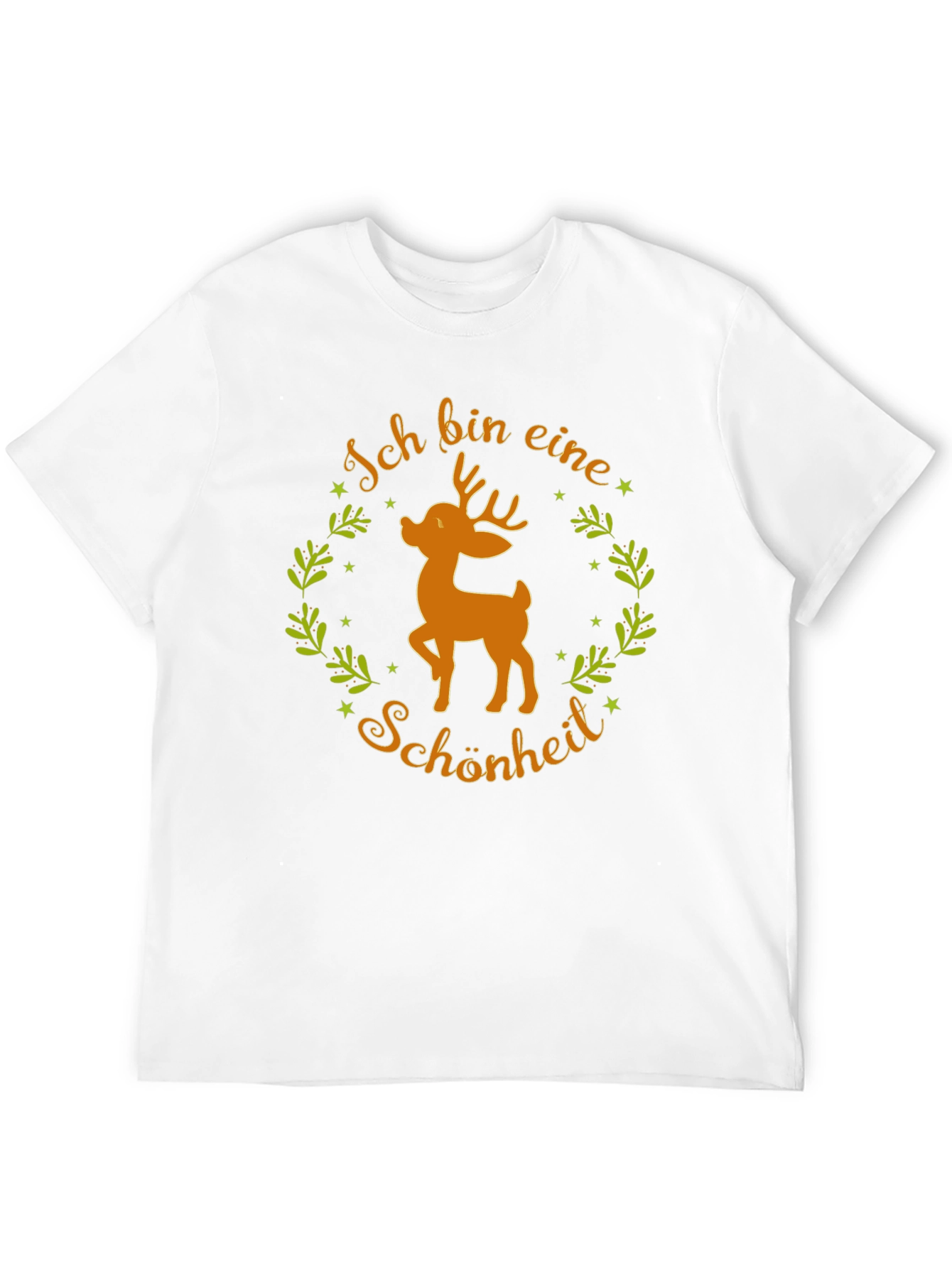 Black Ich bin eine Schönheit Deer Graphic Tee view 12