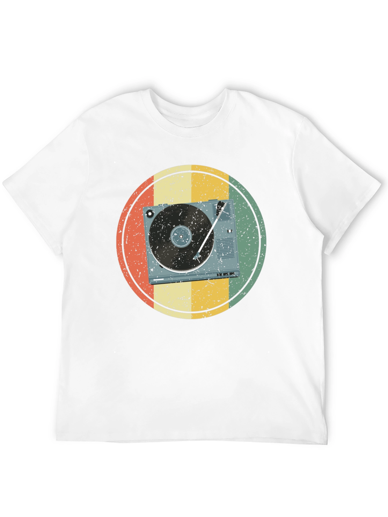 Black Retro Turntable Graphic T-Shirt view 12