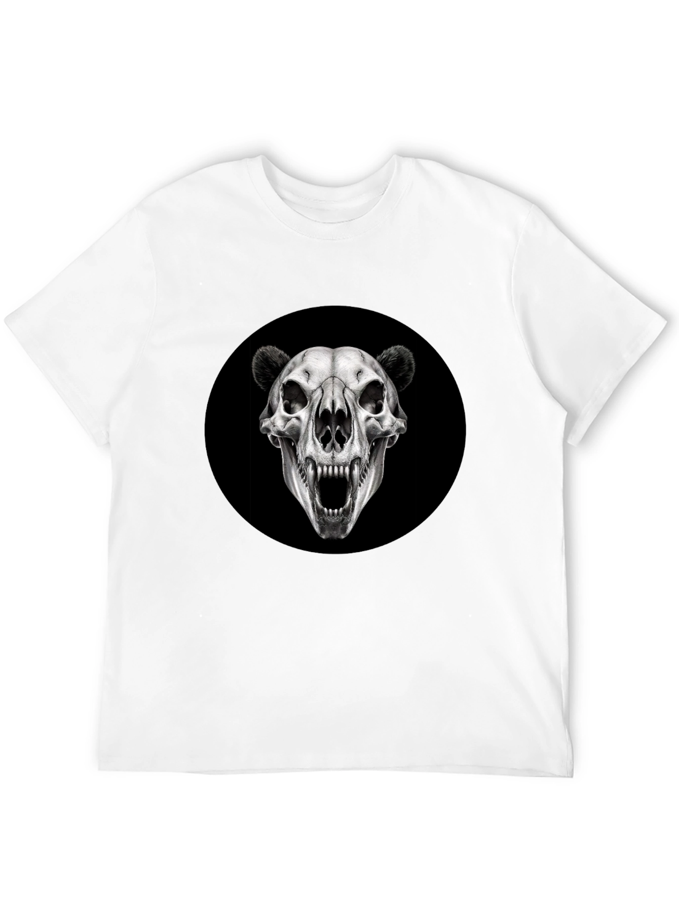 Black Bear Skull Graphic Black T-Shirt view 12