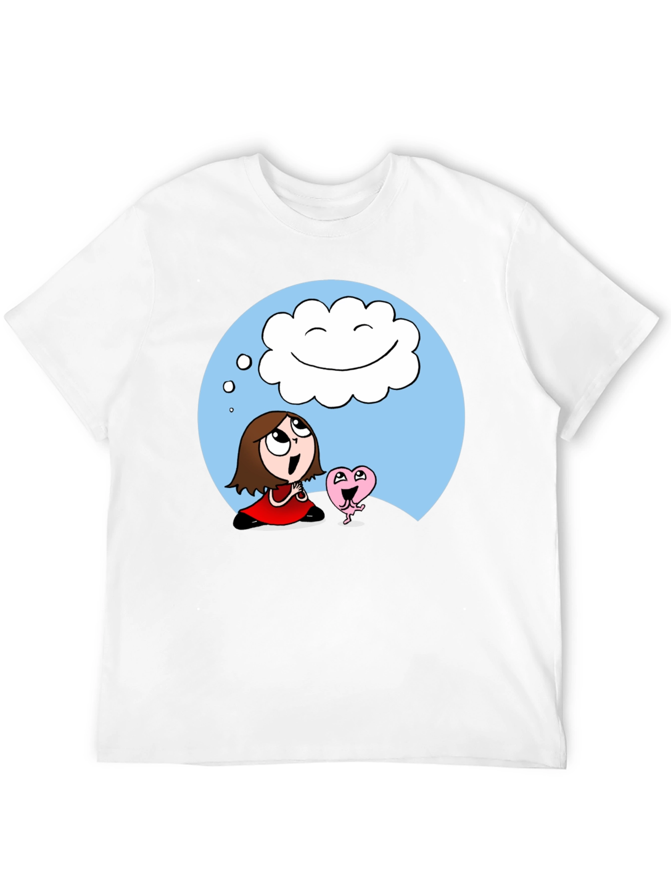 Black Dreamy Cartoon Graphic T-Shirt view 12