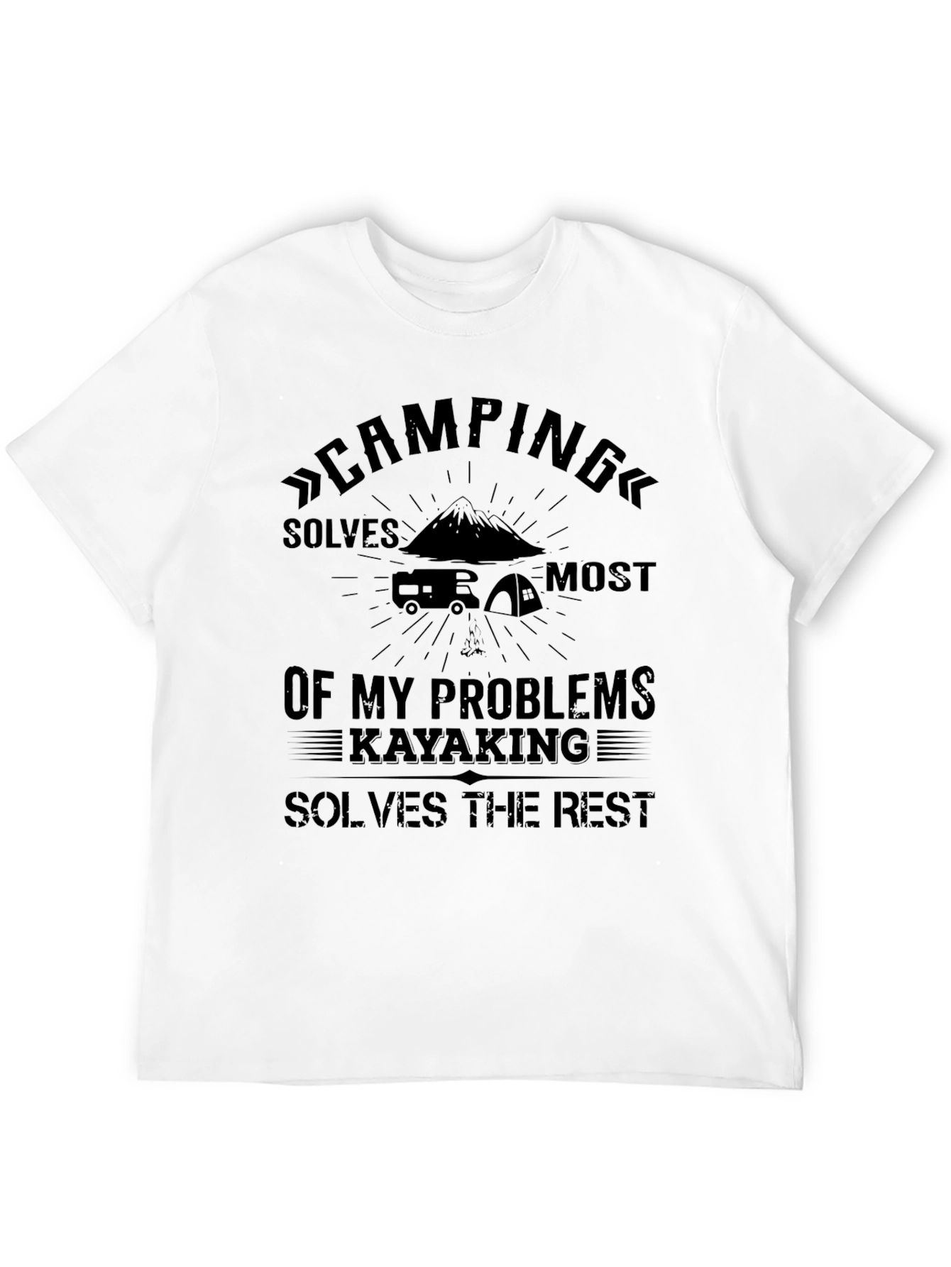 Black Camping and Kayaking T-Shirt view 12