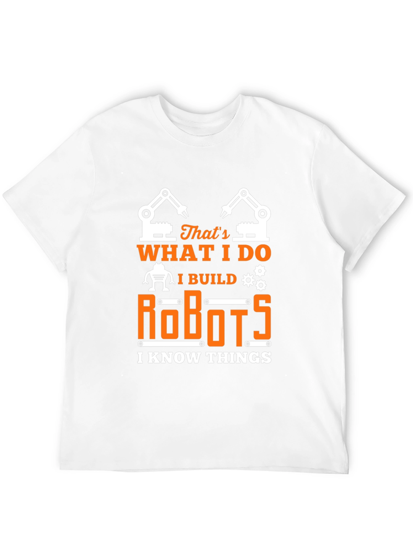 Black I Build Robots T-Shirt - Funny Engineer Tee view 12