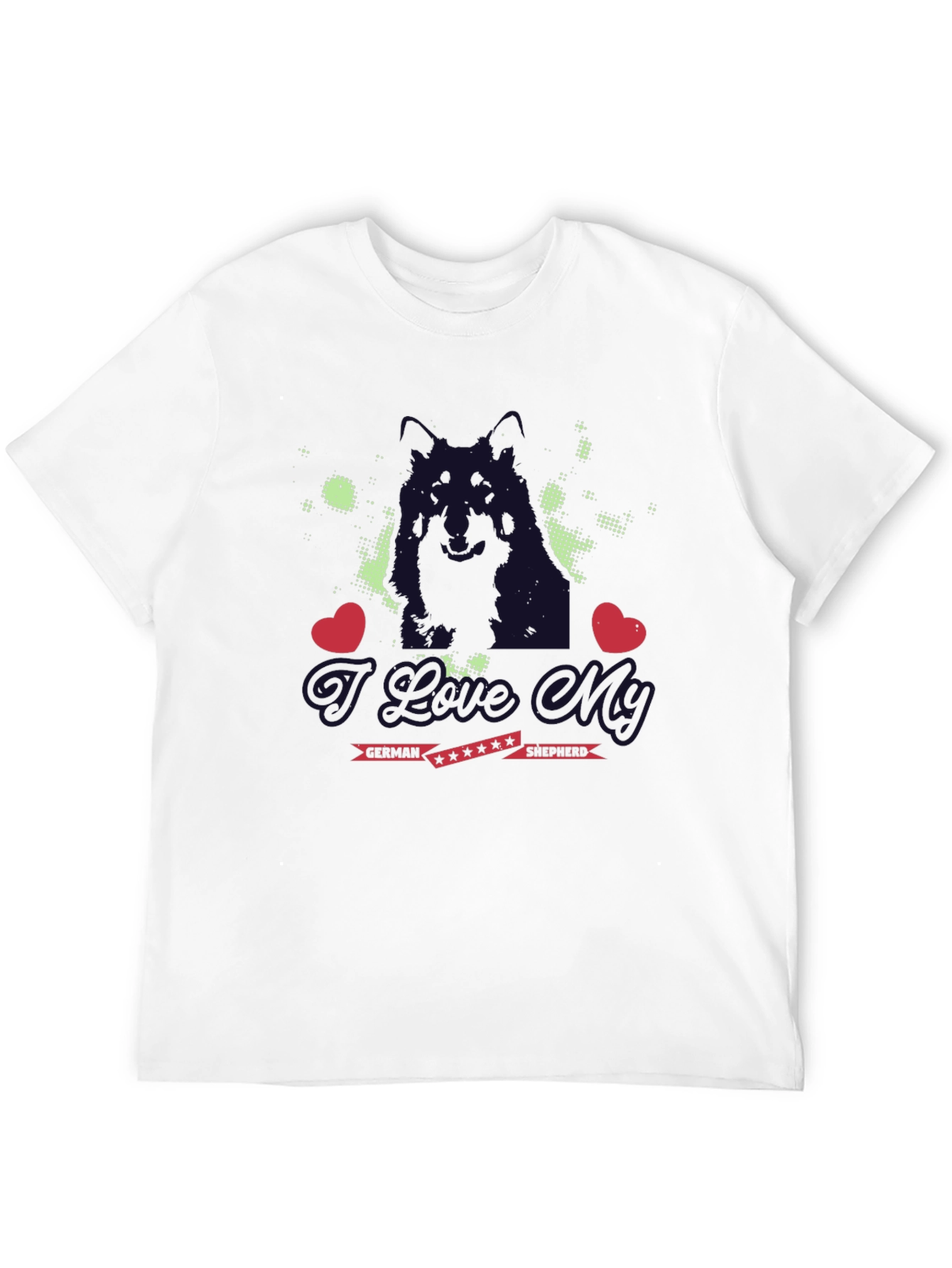 Black I Love My German Shepherd Graphic Tee view 12
