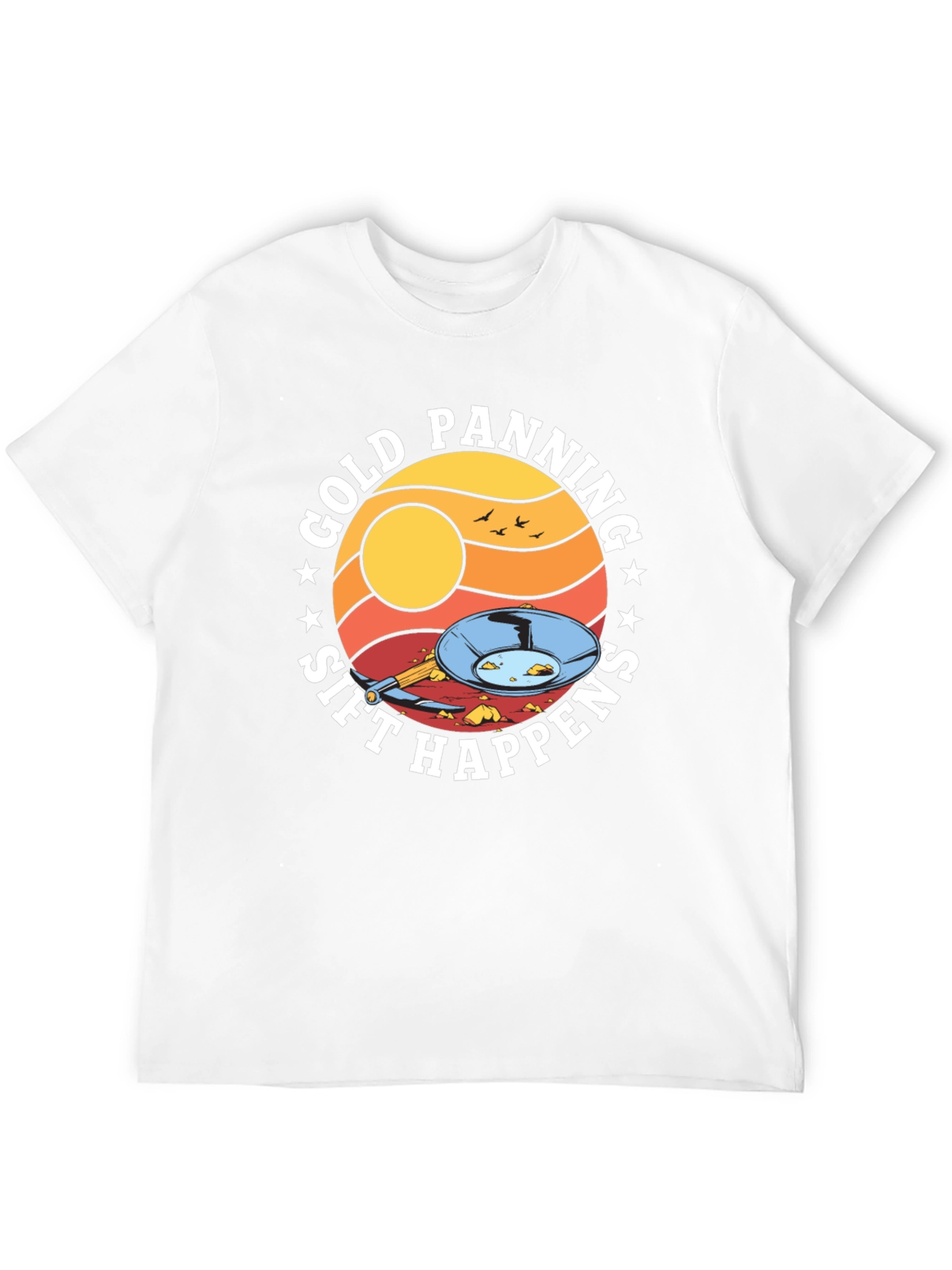 Black Gold Panning Sift Happens Graphic T-Shirt view 12