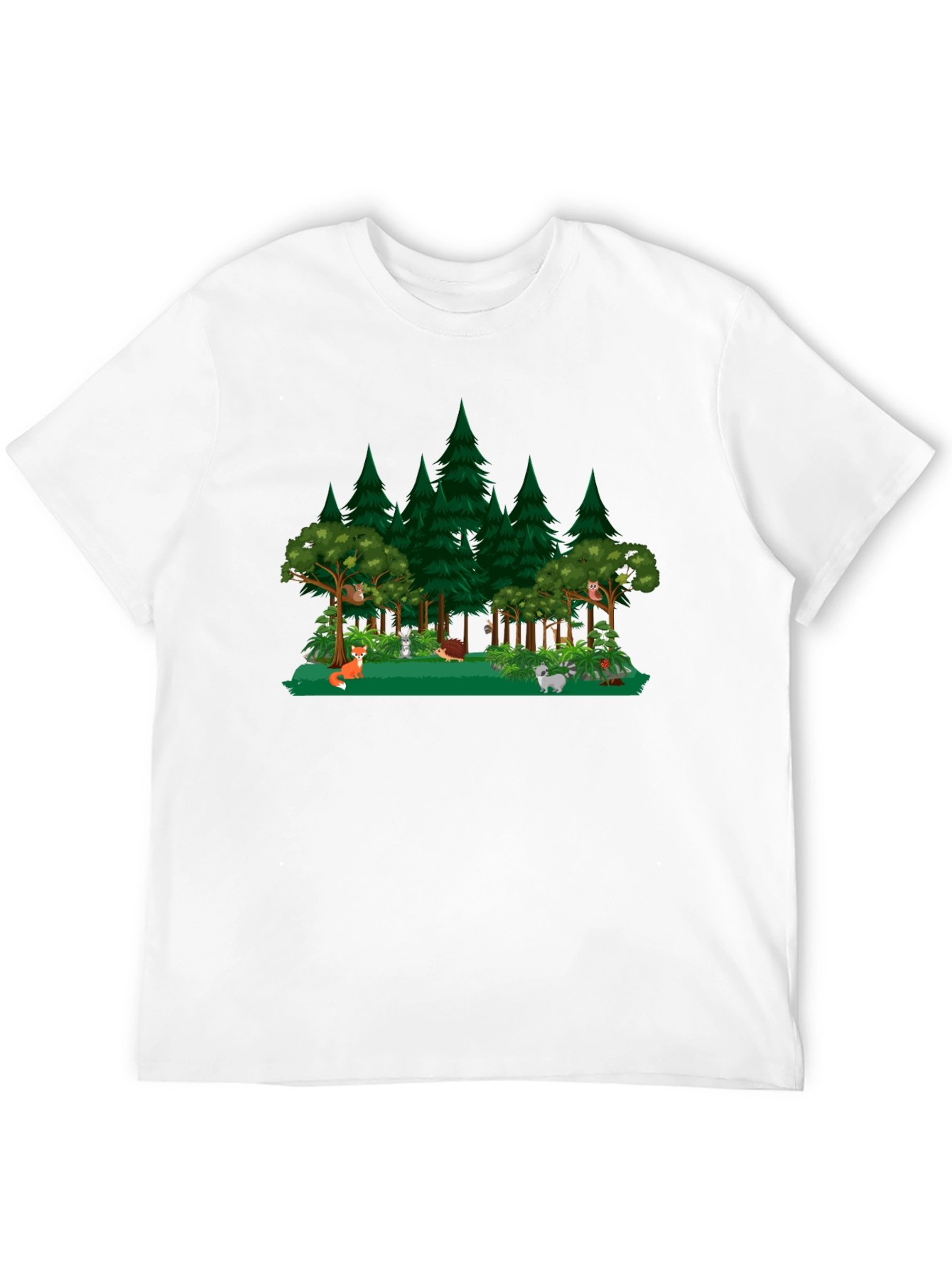 Black Forest Animals Graphic Black T-Shirt view 12