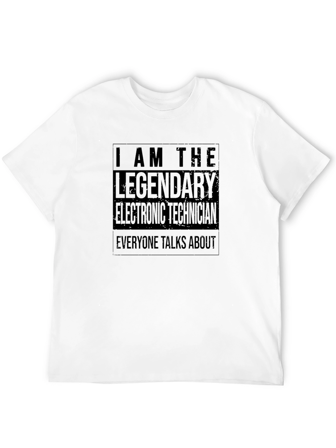 Black Legendary Electronic Technician Graphic T-Shirt view 12