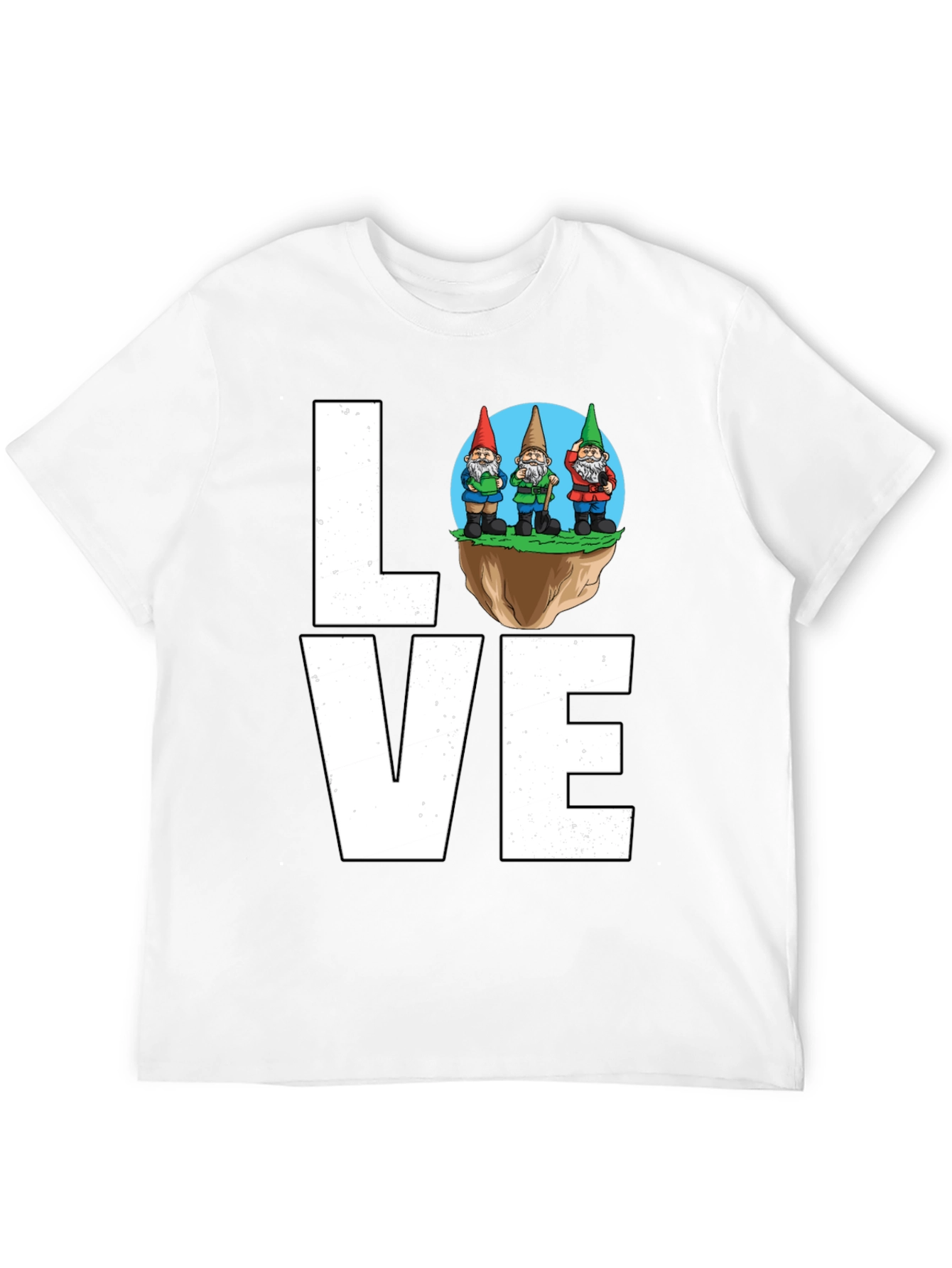 Black Gnome Love T-Shirt - Whimsical Garden Lover Tee view 12