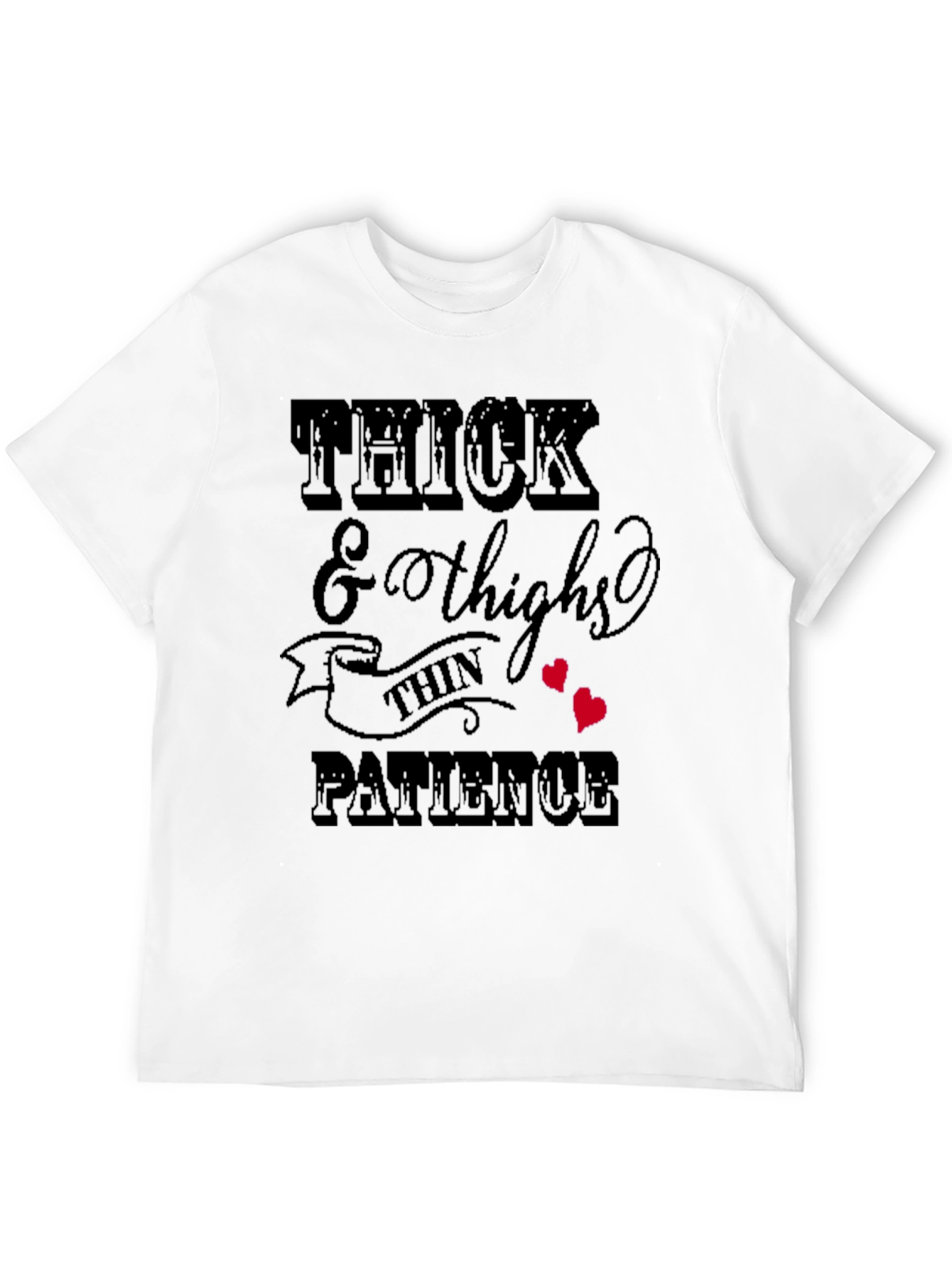 Black Thick Thighs & Patience Graphic T-Shirt view 12