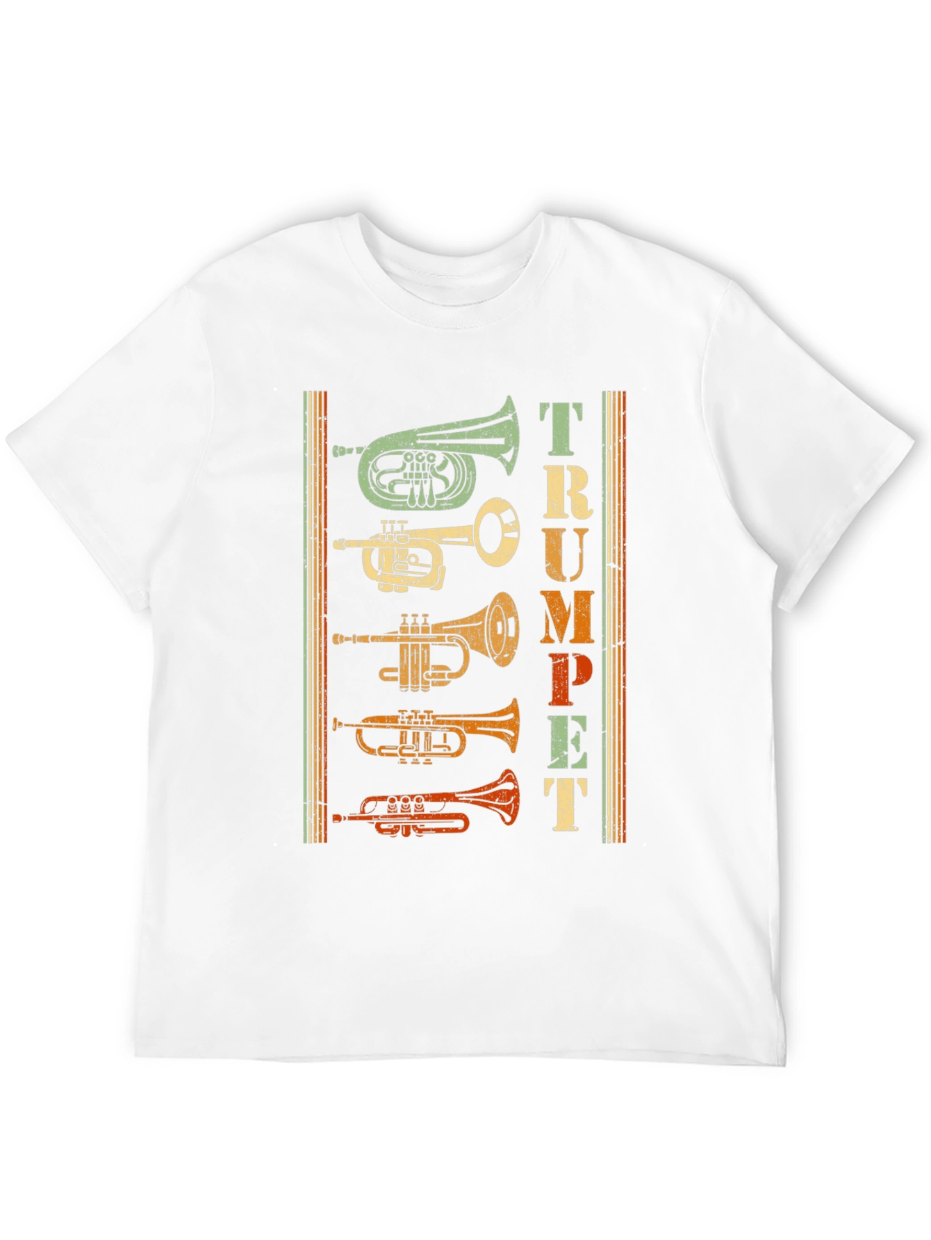 Black Vintage Trumpet T-Shirt - Musical Instrument Tee view 12