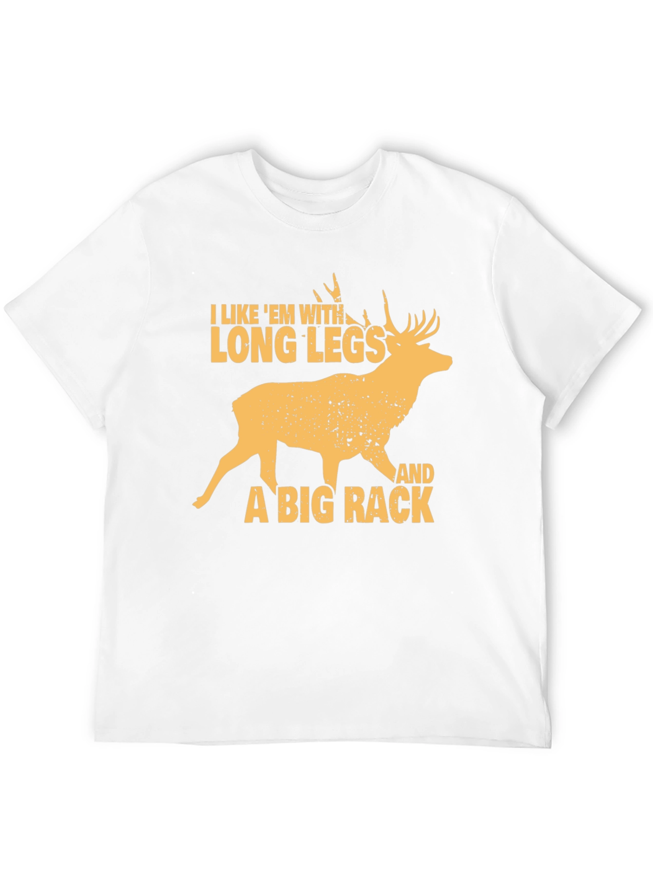Black Funny Deer Hunter T-Shirt - Long Legs & Big Rack view 12