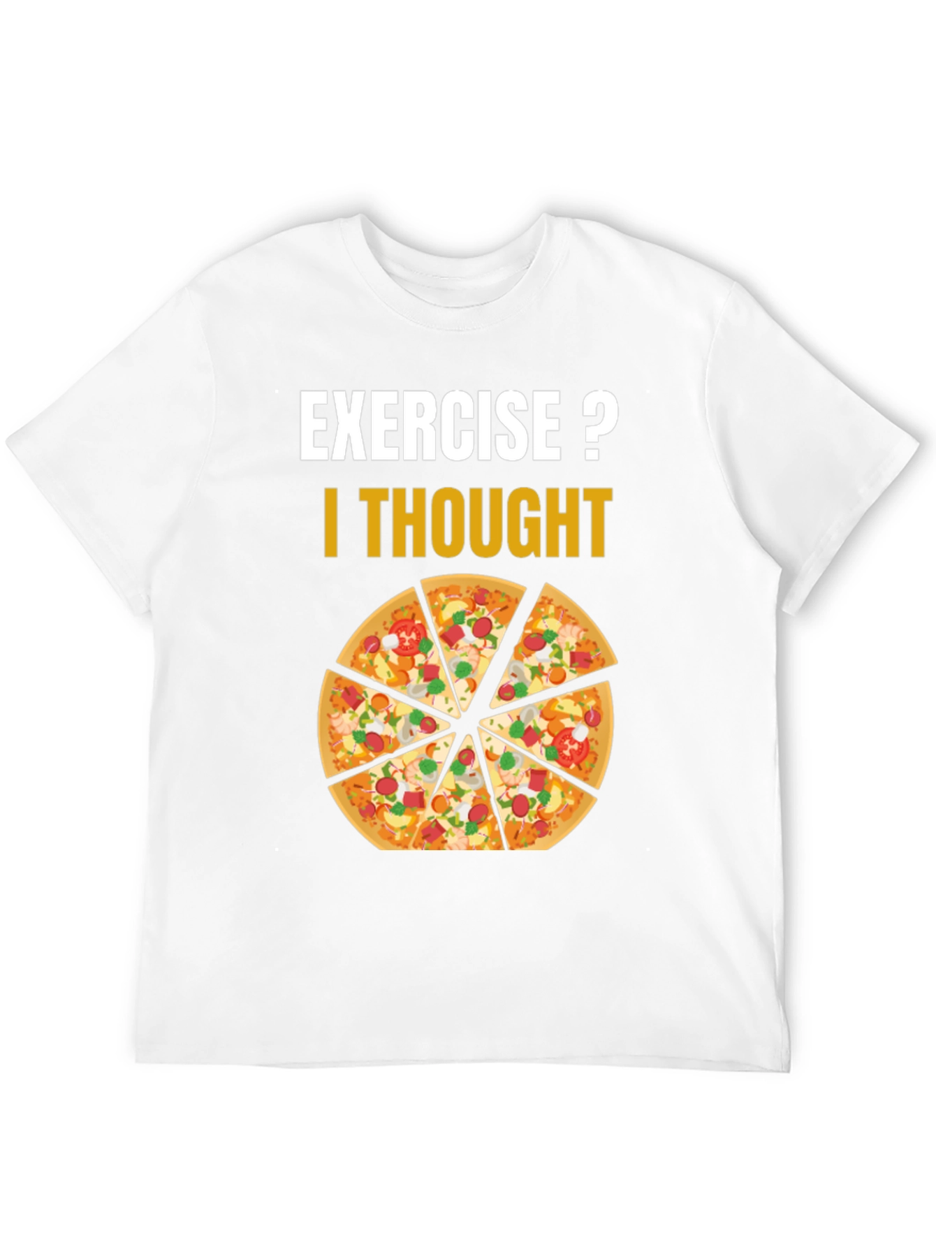 Black Pizza Exercise T-Shirt Funny Graphic Tee view 12