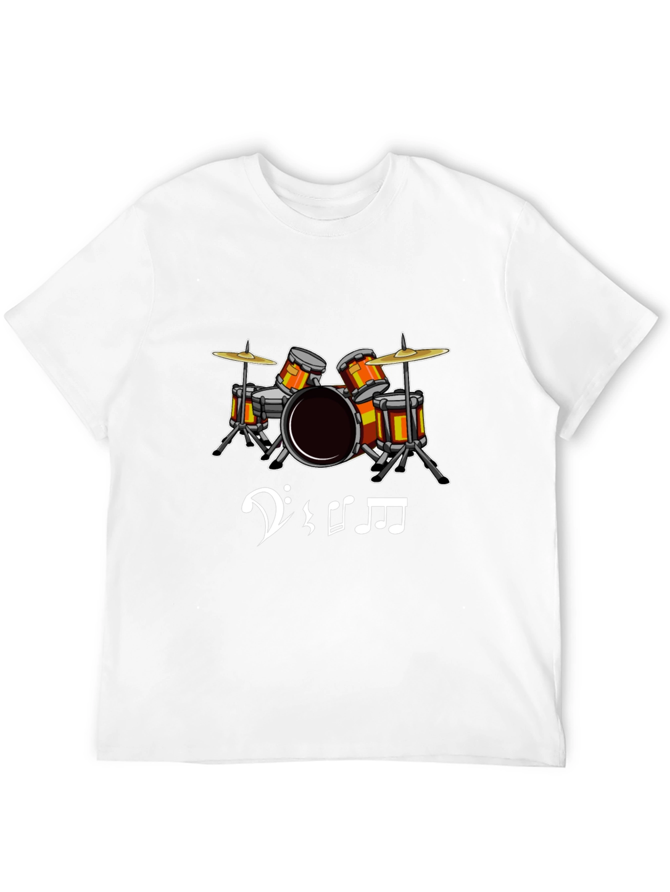 Black Drum Set Graphic Tee - Music Lover's T-Shirt view 12