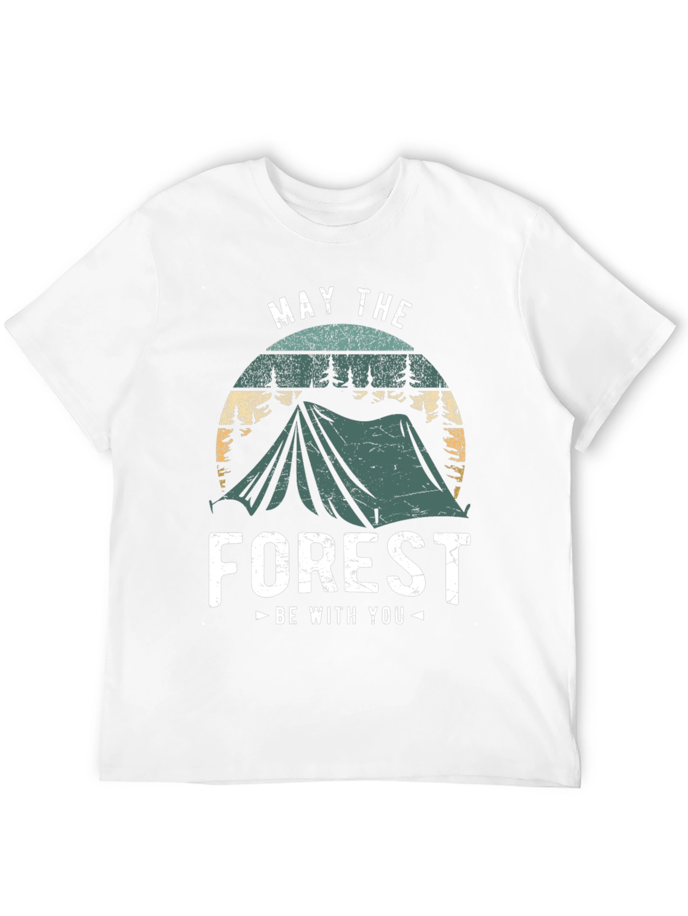 Black May The Forest Be With You Camping T-Shirt view 12