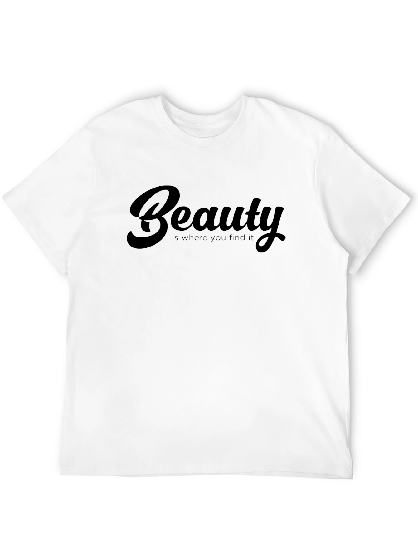 Black Beauty Quote Graphic Print Black T-Shirt view 12