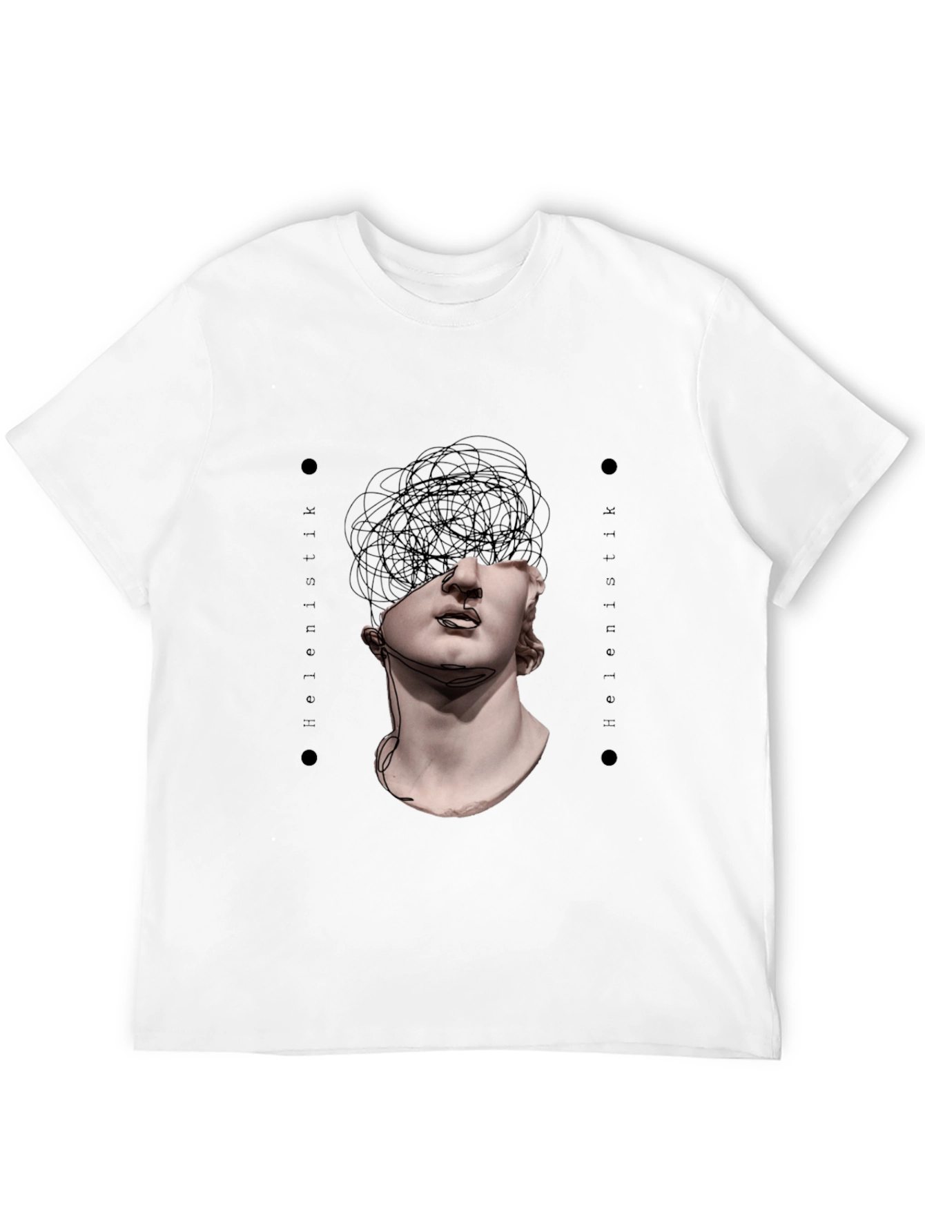 Black Abstract Sculpture Graphic Tee view 12