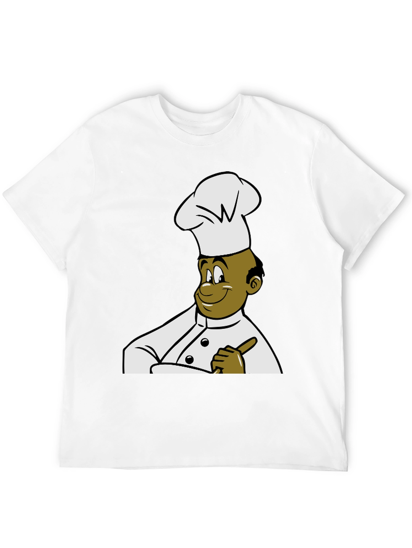 Black Chef Cartoon Graphic Tee - Black T-Shirt view 12