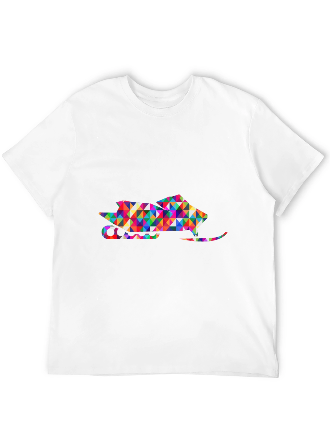 Black Geometric Snowmobile Graphic Tee - Black view 12