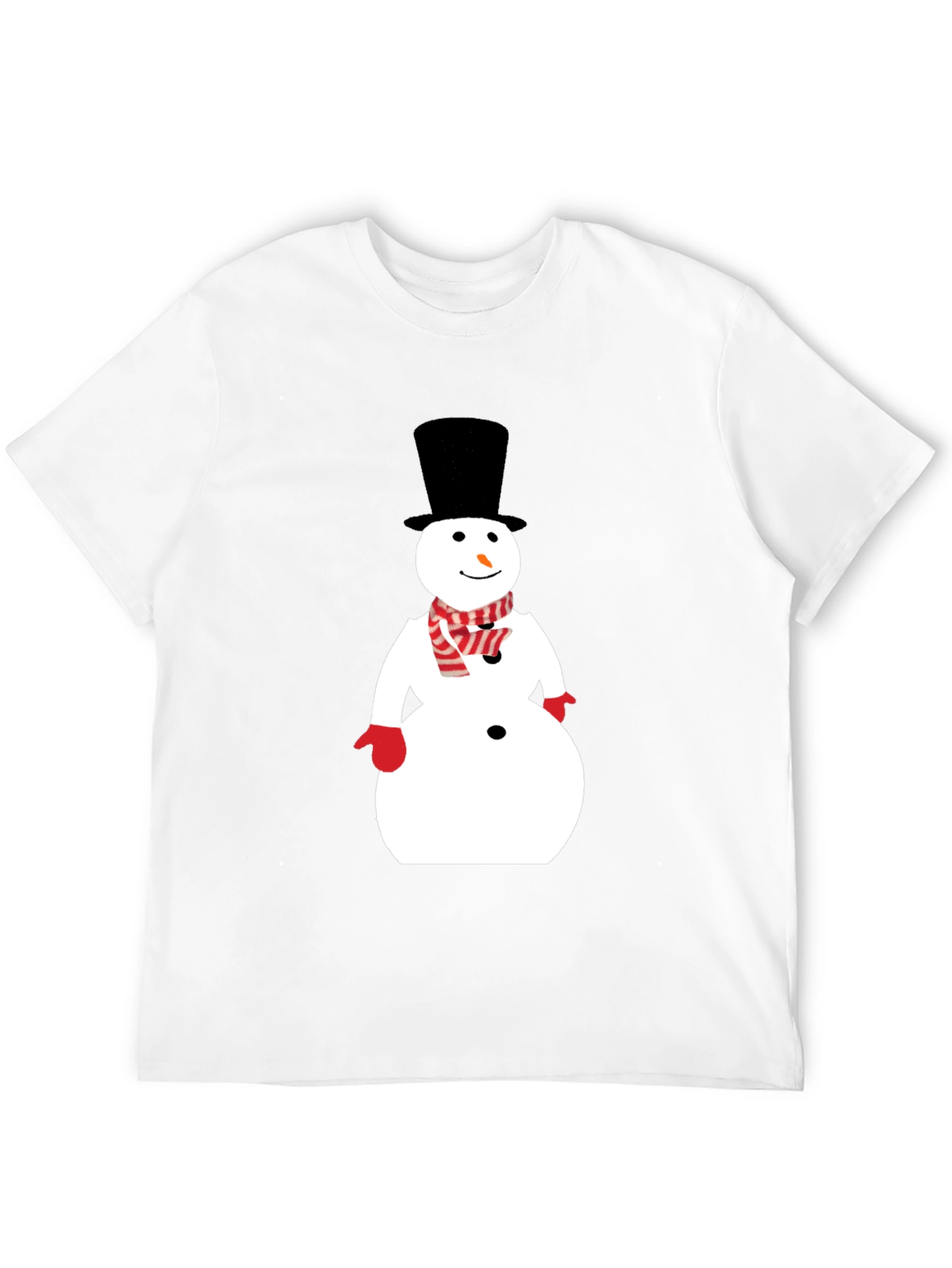 Black Snowman Graphic Tee - Winter Holiday Shirt view 12