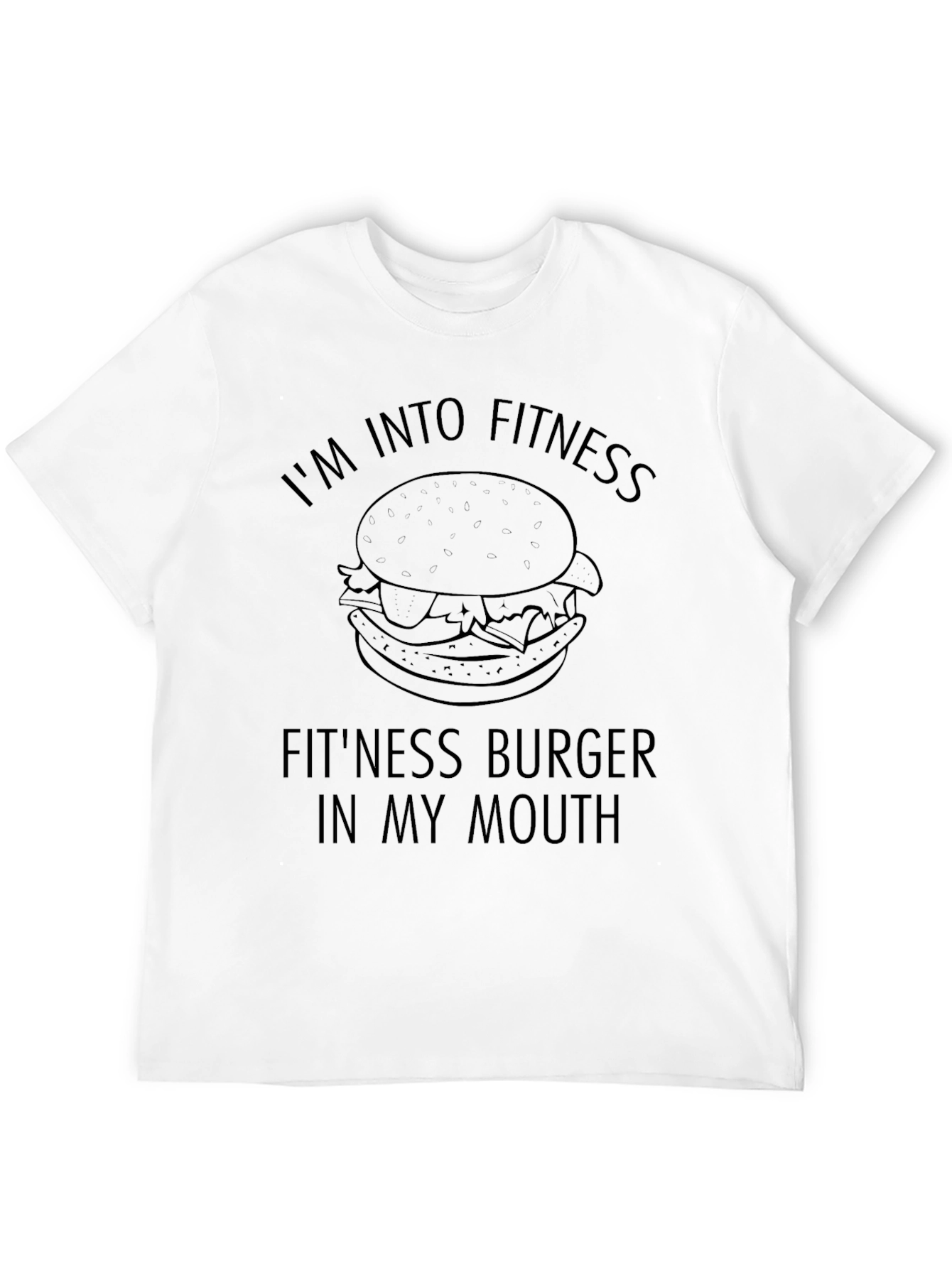 Black Fitness Burger Graphic Tee - Unisex view 12