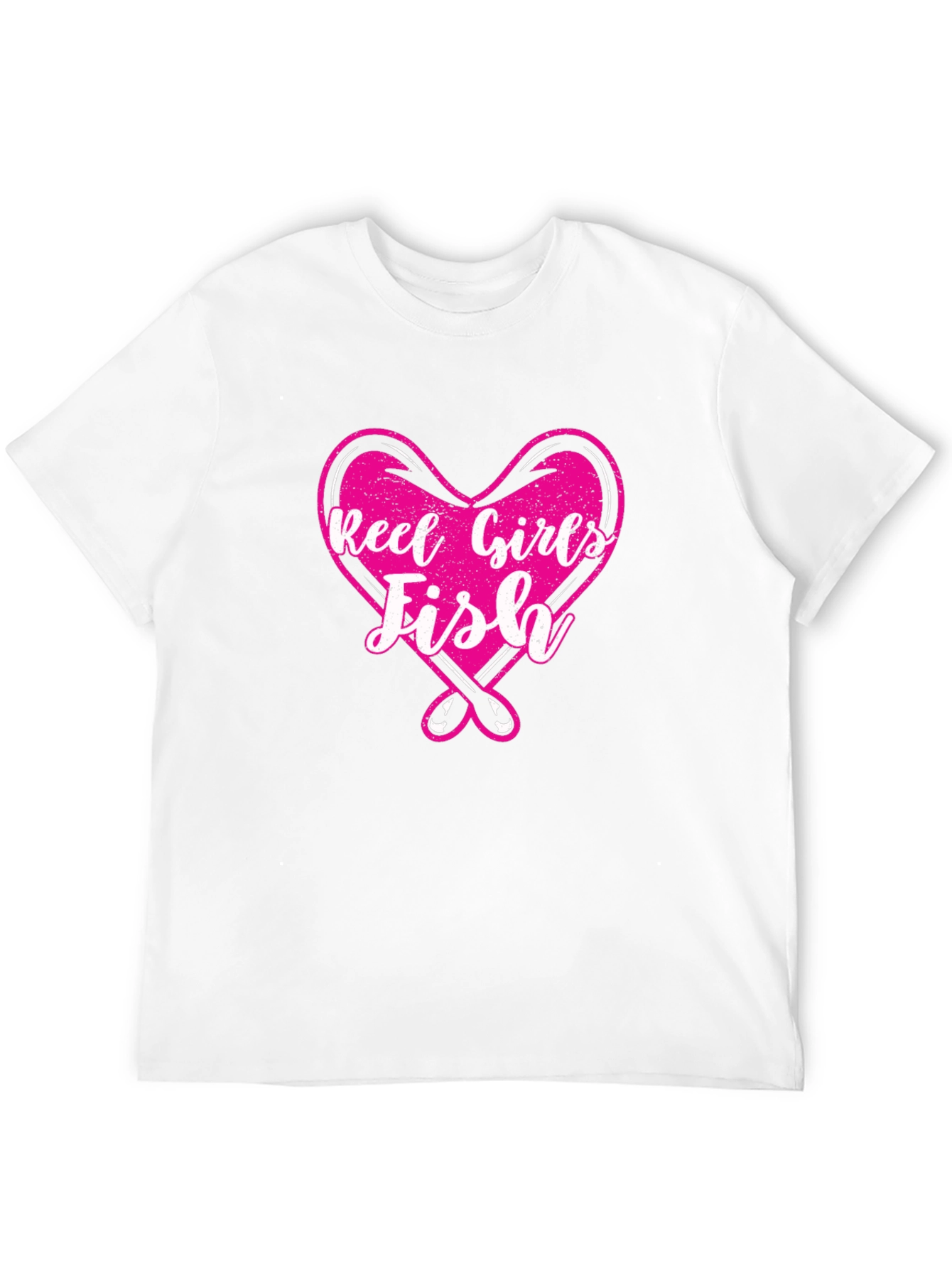 Black Reel Girls Fish Heart Graphic T-Shirt view 12