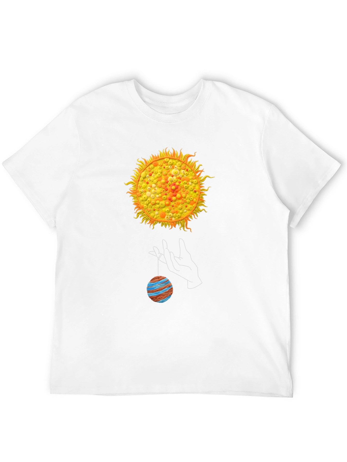 Black Solar System Graphic T-Shirt view 12