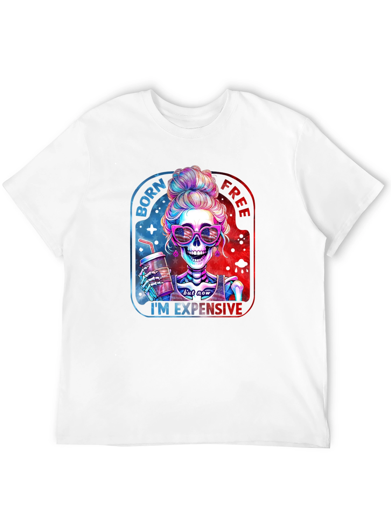 Black Born Free, I'm Expensive T-Shirt view 12