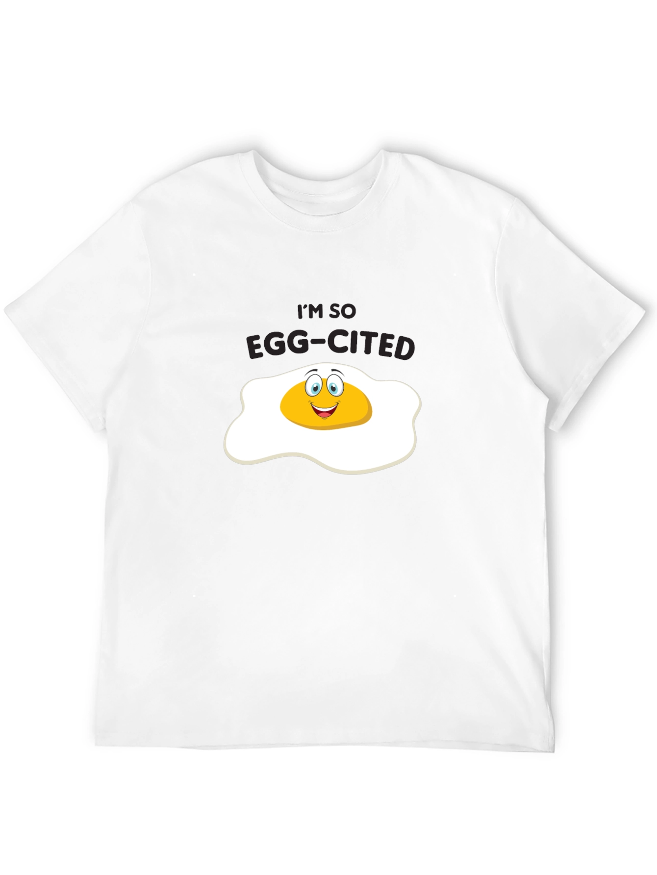 Black Funny Egg-Cited T-Shirt view 12