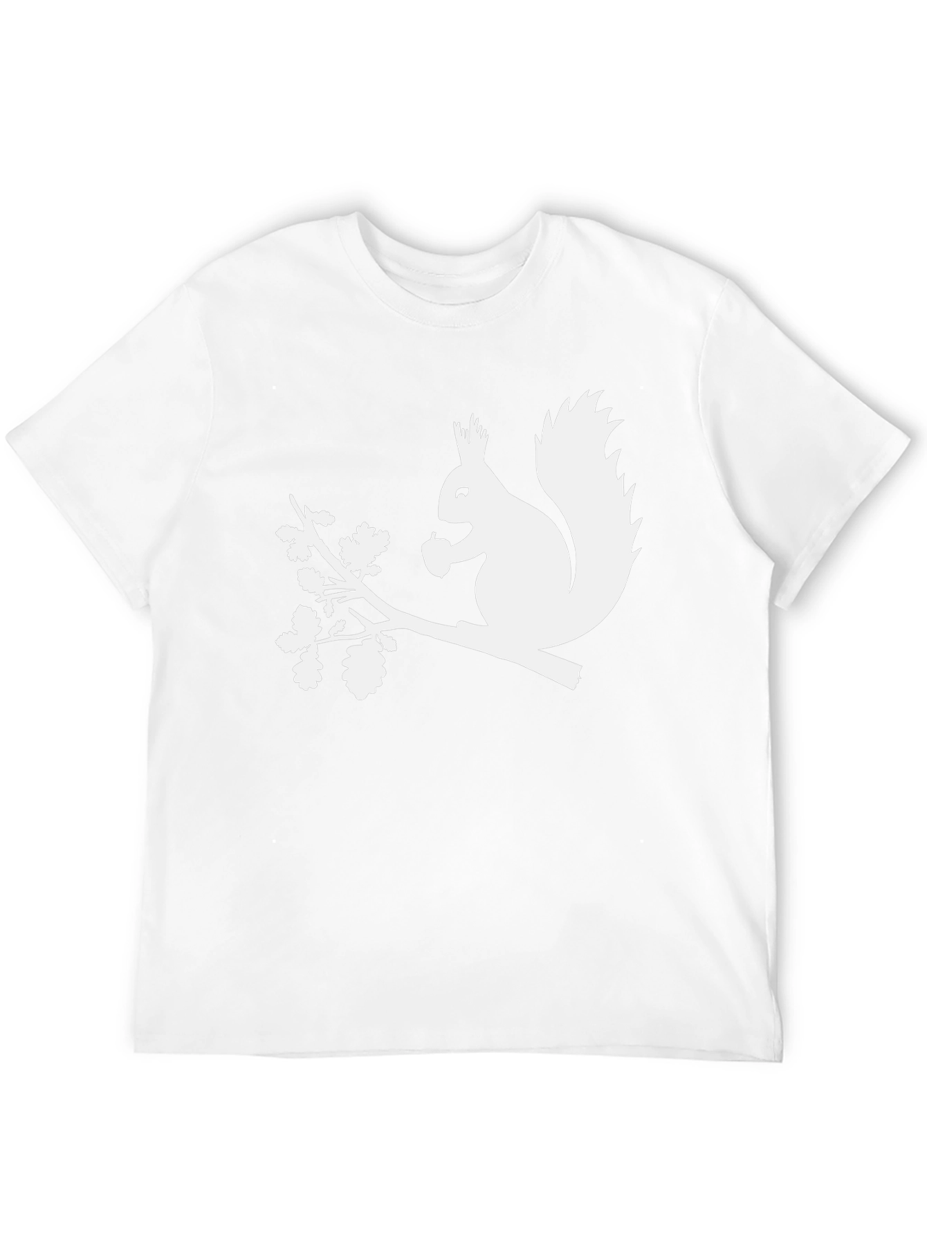 Black Squirrel Silhouette Graphic Tee - Black Cotton T-Shirt view 12
